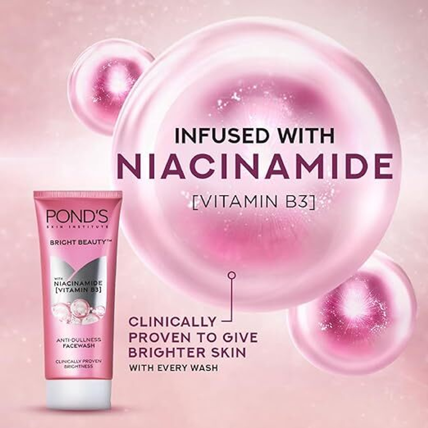 Image of POND's Glass Skin Glow Cleanser | Niacinamide for Radiant Skin - 150g Face Wash