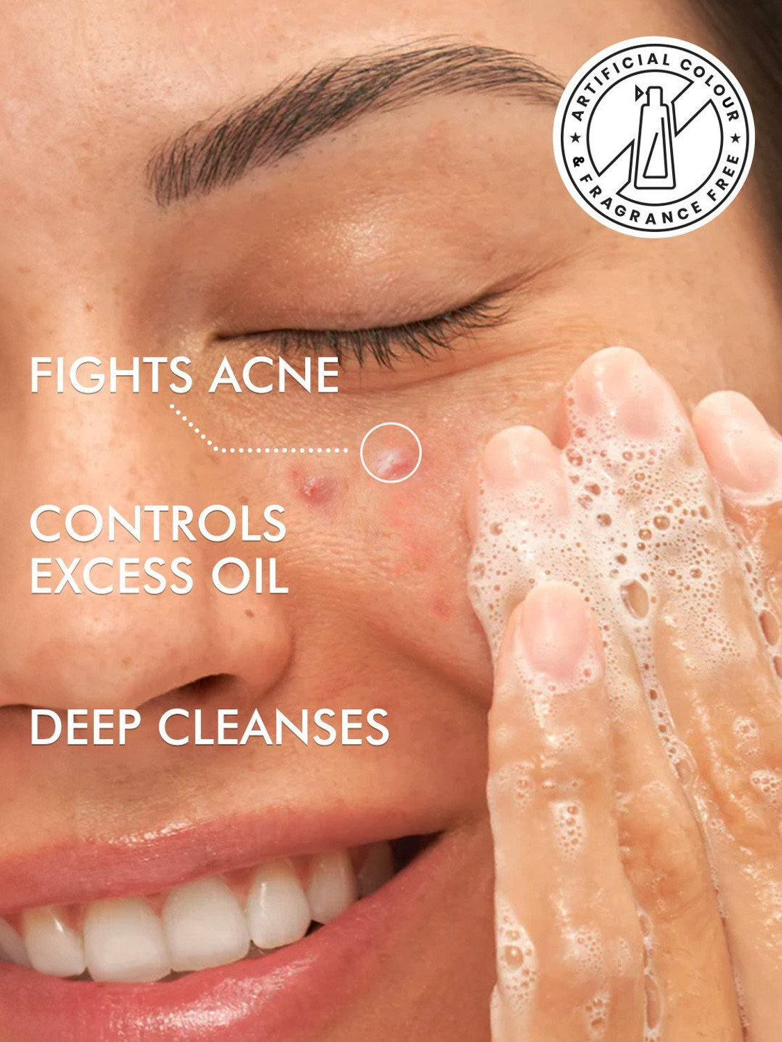 Image of mCaffeine 2% Salicylic Acid Niacinamide & Matcha Tea for Acne & Oil Face Wash