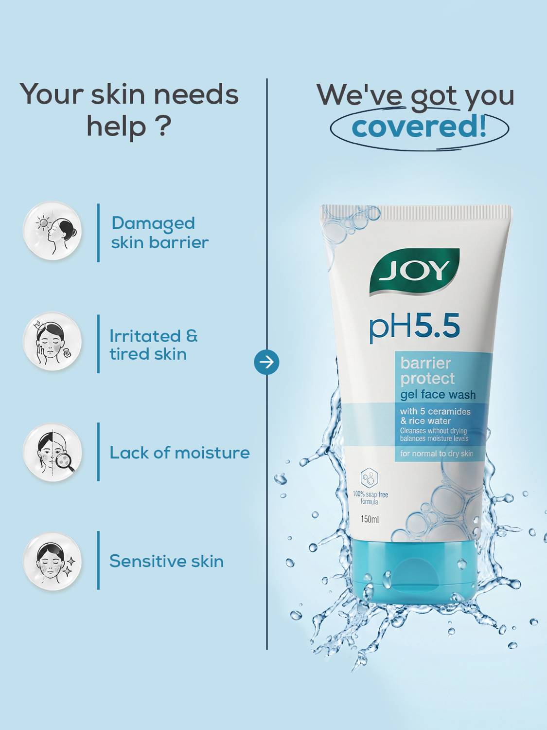 Joy pH 5.5 Barrier Protect Gel Face Pack of 2 · 150 ml (300 ml total) - Image 5