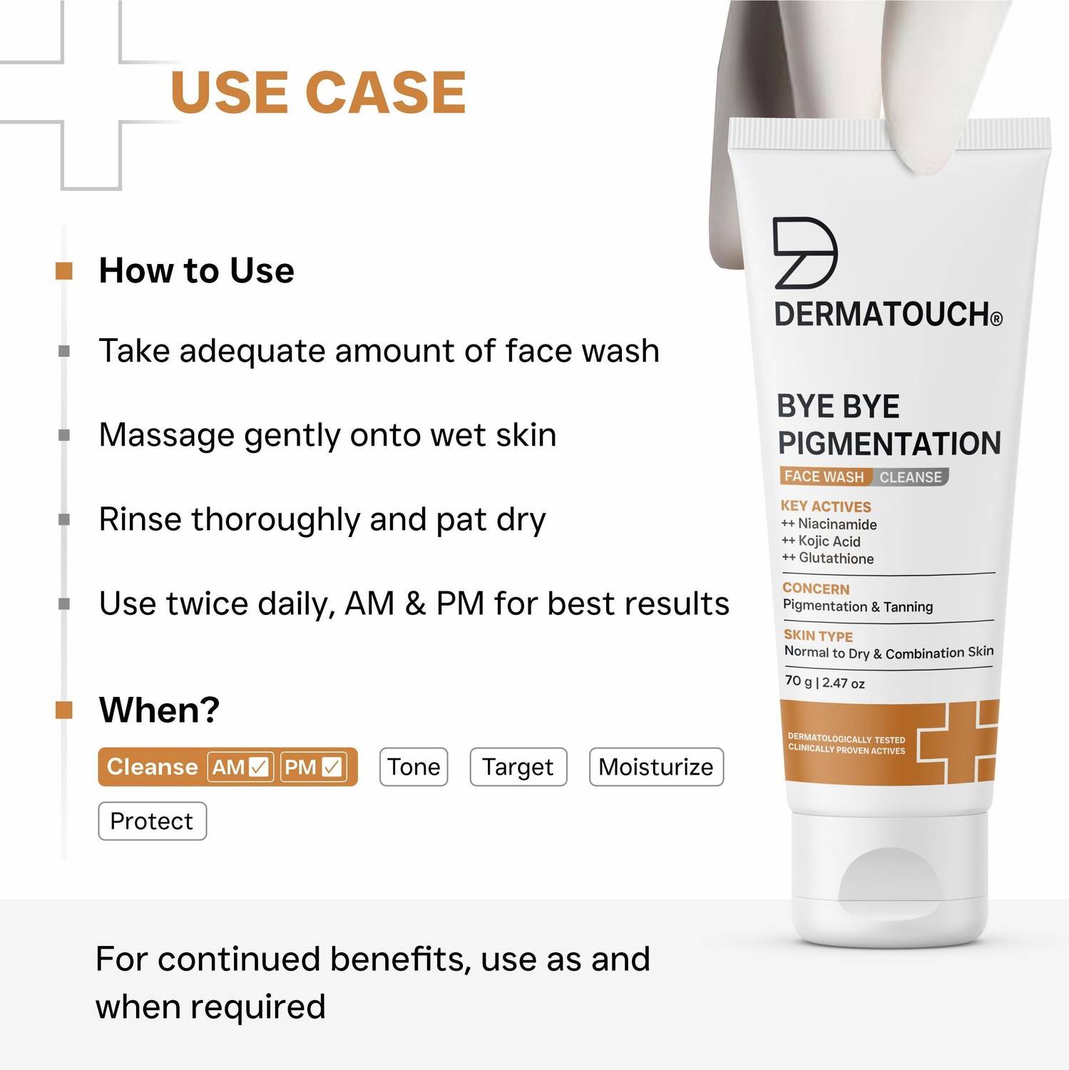 Dermatouch Bye Bye Pigmentation Face Wash - Image 5