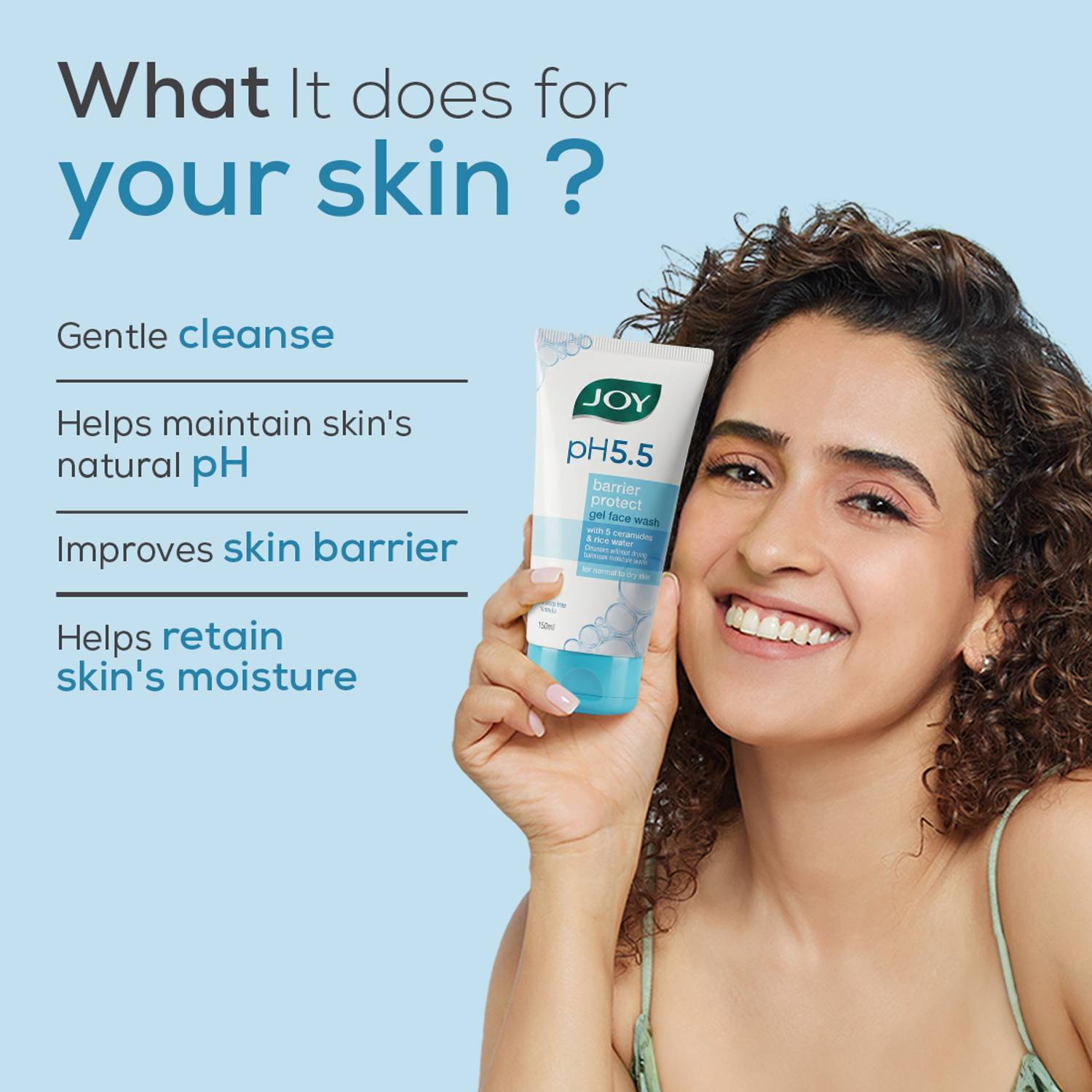 Joy pH 5.5 Barrier Protect Gel Face Wash 150ml - Image 4