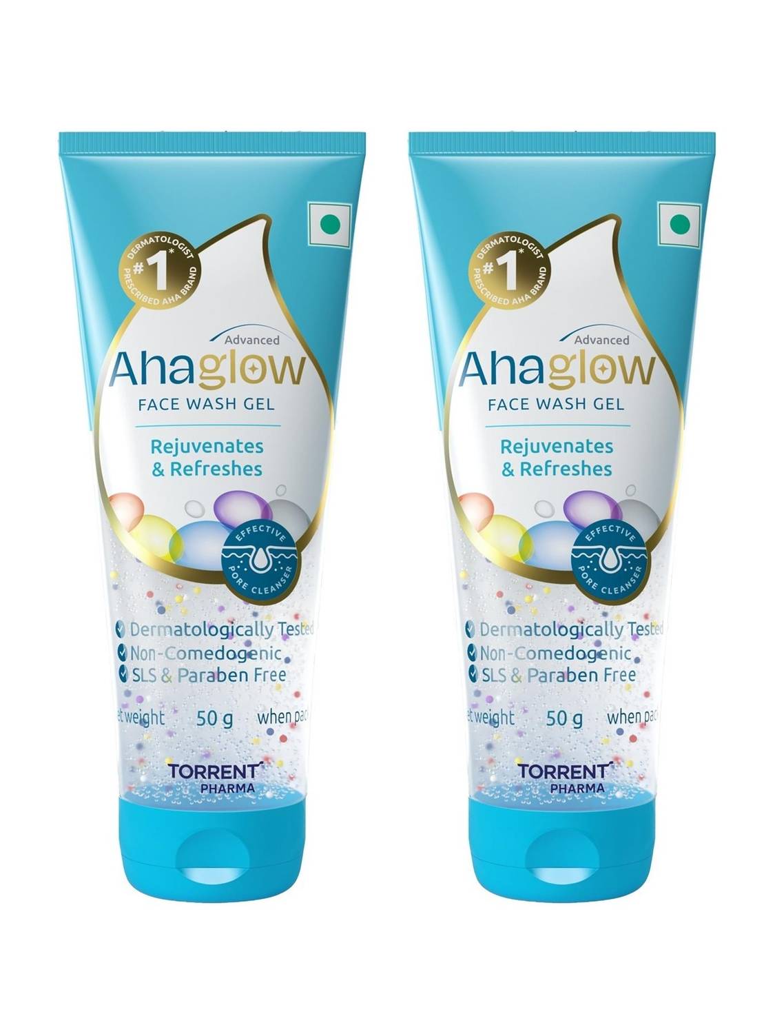 ahaglow Advanced Gel,50 gm x Pack of 2 Face Wash
