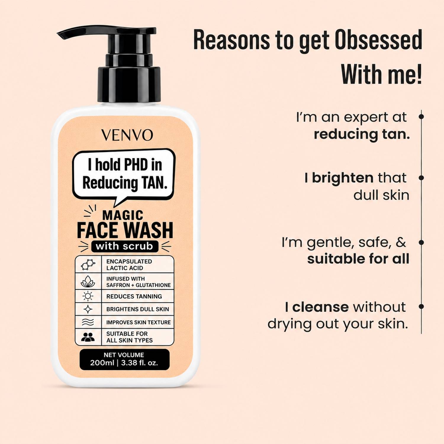 venvo Magic Anti-Tan Face Wash - Image 2