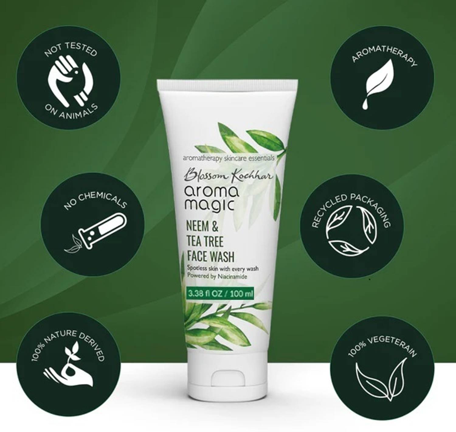 Aroma Magic Neem & Tea Tree Face Wash Pack of 2 · 100 g (200 g total) - Image 5