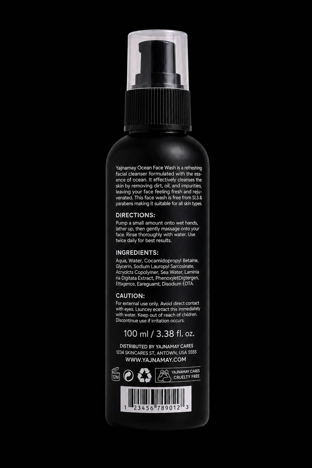 YAJNAMAY Ocean Mineral Men Face Wash 100 ml - Image 3
