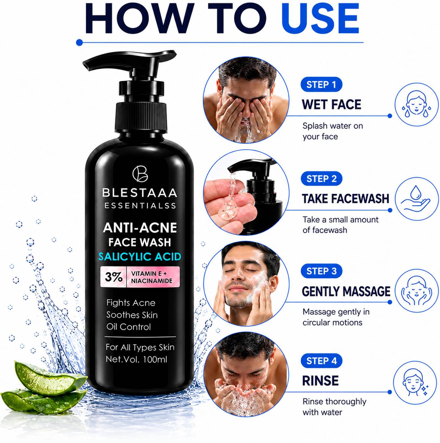 blestaaa essentialss Salicylic Acid Face Wash - Image 5