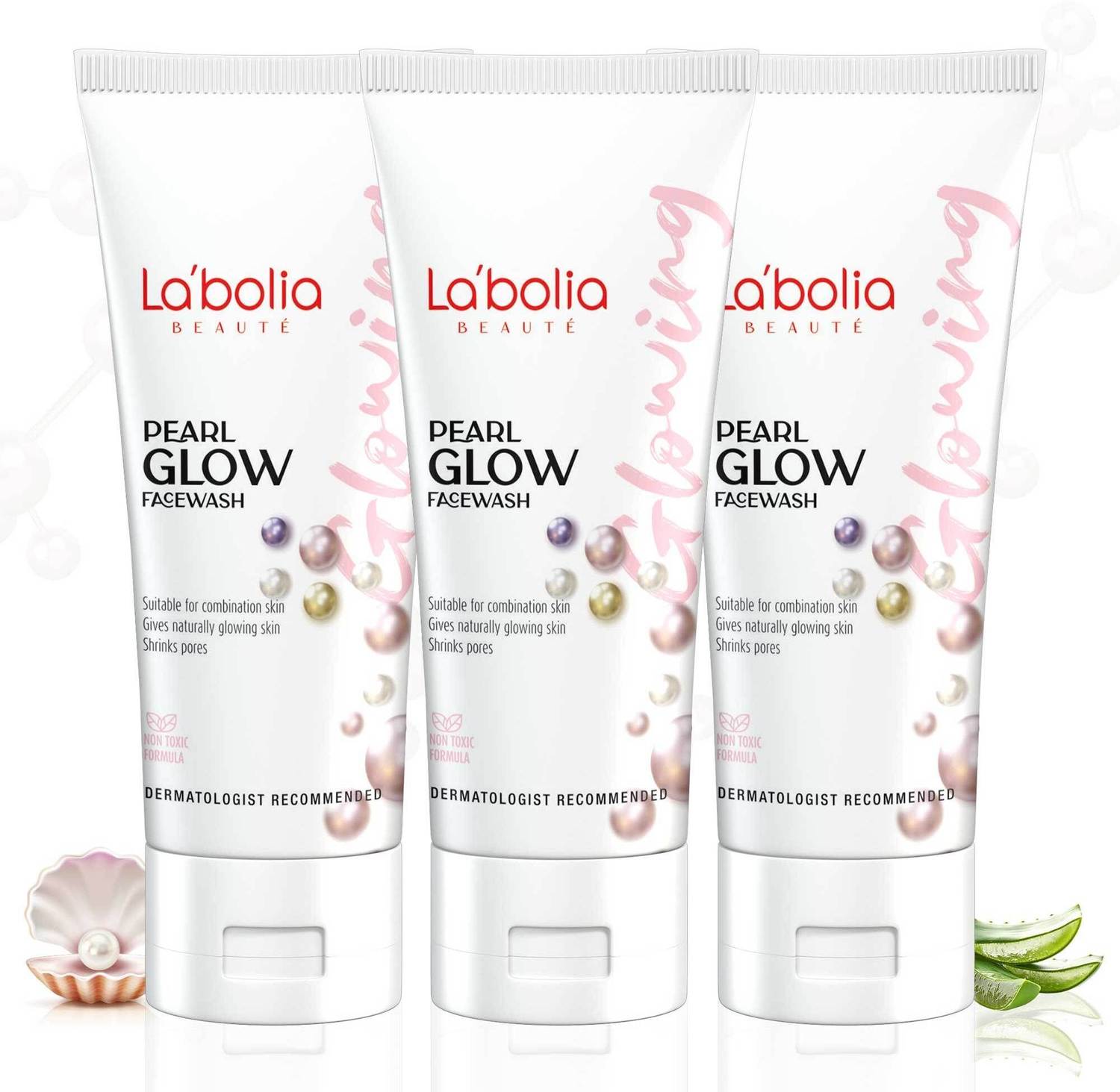LABOLIA Remove Tanning Pearl Glow Face Wash (Pack of 3)