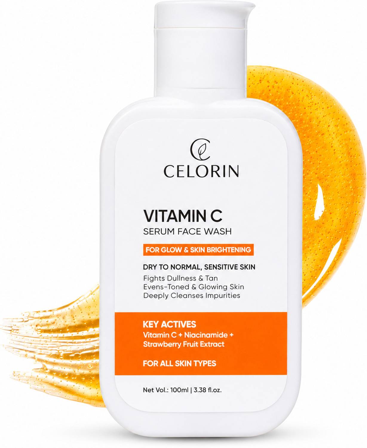 CELORIN Vitamin C Cleanser with Niacinamide & Strawberry Extract