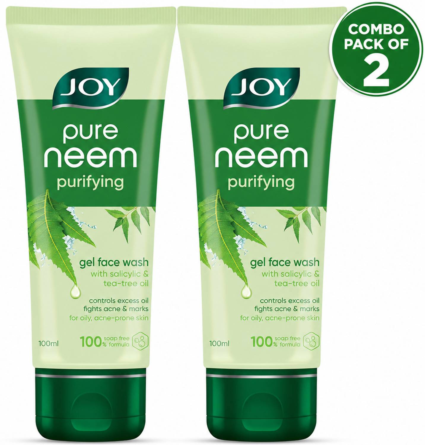 Joy Pure Neem Skin Purifying  For Pimples & Acne Control Face Wash
