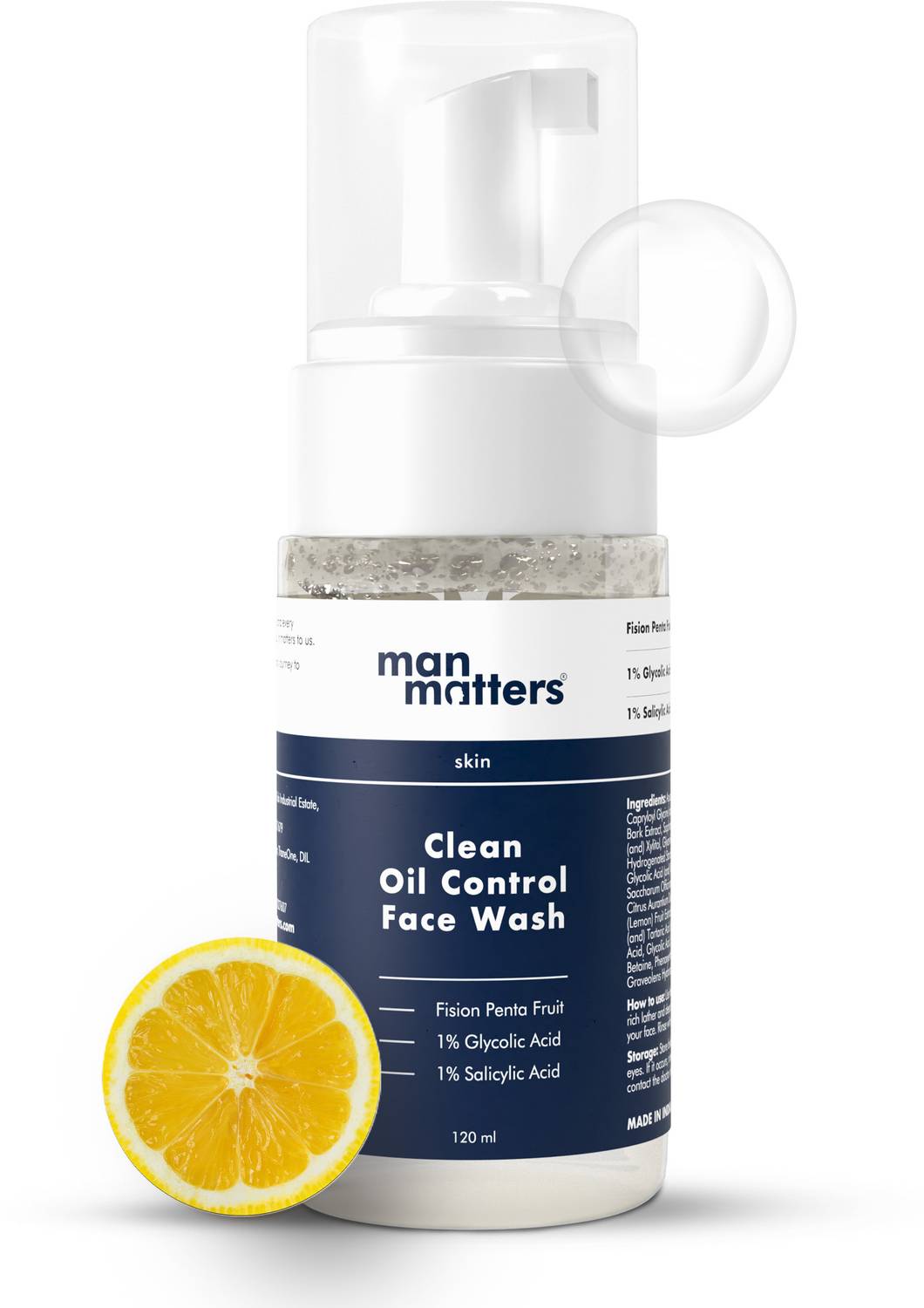 Man Matters 1% Salicylic Acid Foaming | Oil Control | For Acne & Pimples Face Wash
