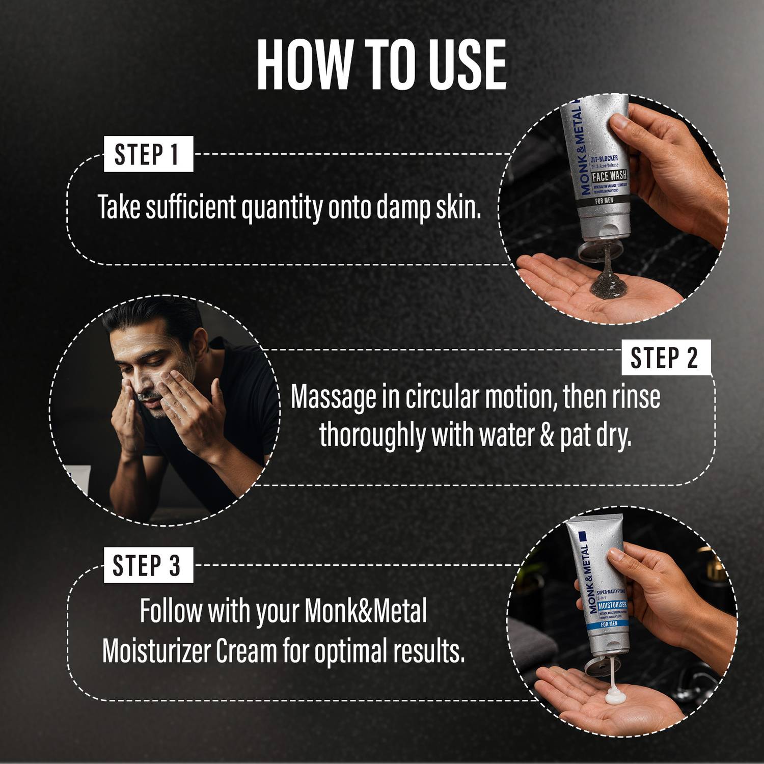 MONK&METAL Zit Blocker Acne & Oil Control Face Wash - Image 5