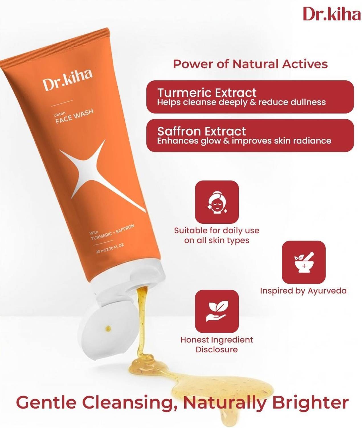 dr.kiha Turmeric & Saffron Face Wash - Image 5