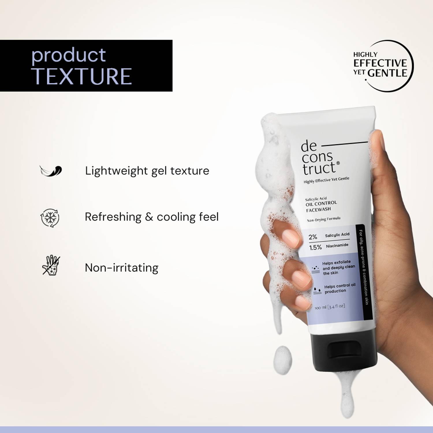 Deconstruct Salicylic Acid Face Wash for Acne - Image 3