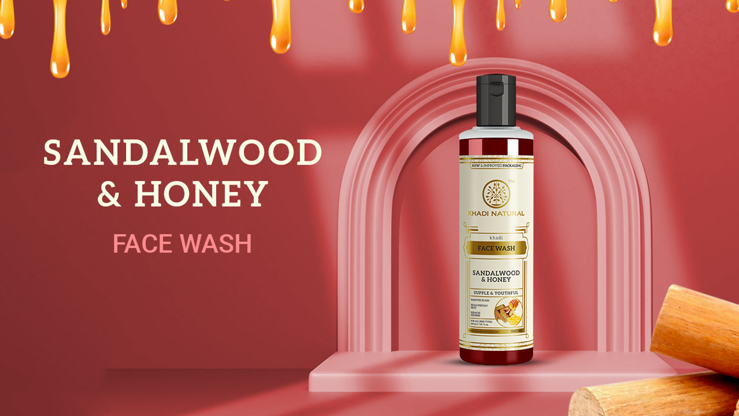 Image of KHADI NATURAL Sandalwood & Honey Face Wash