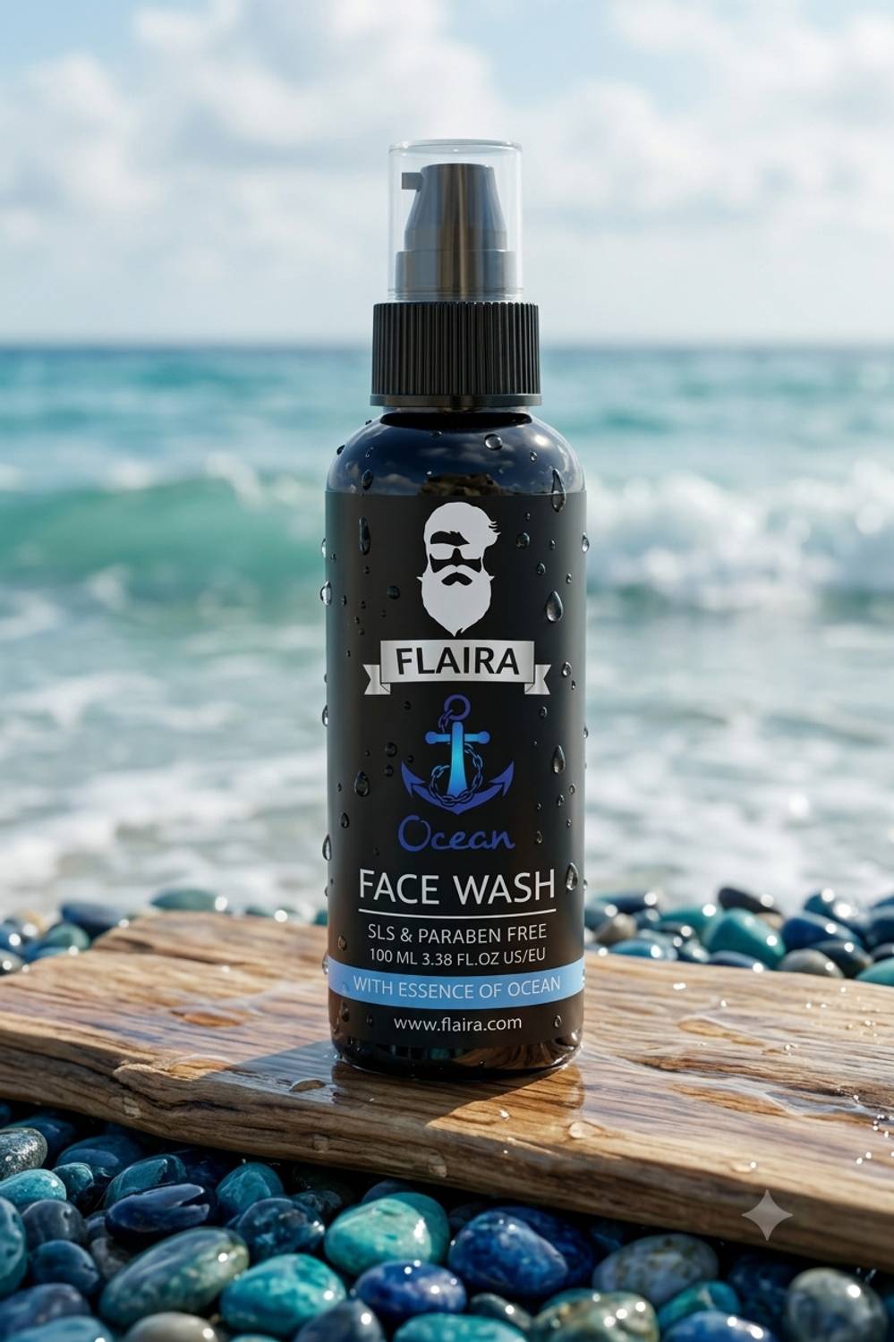 Flaira Ocean Cooling Men's Face Wash 100 ml - Image 1