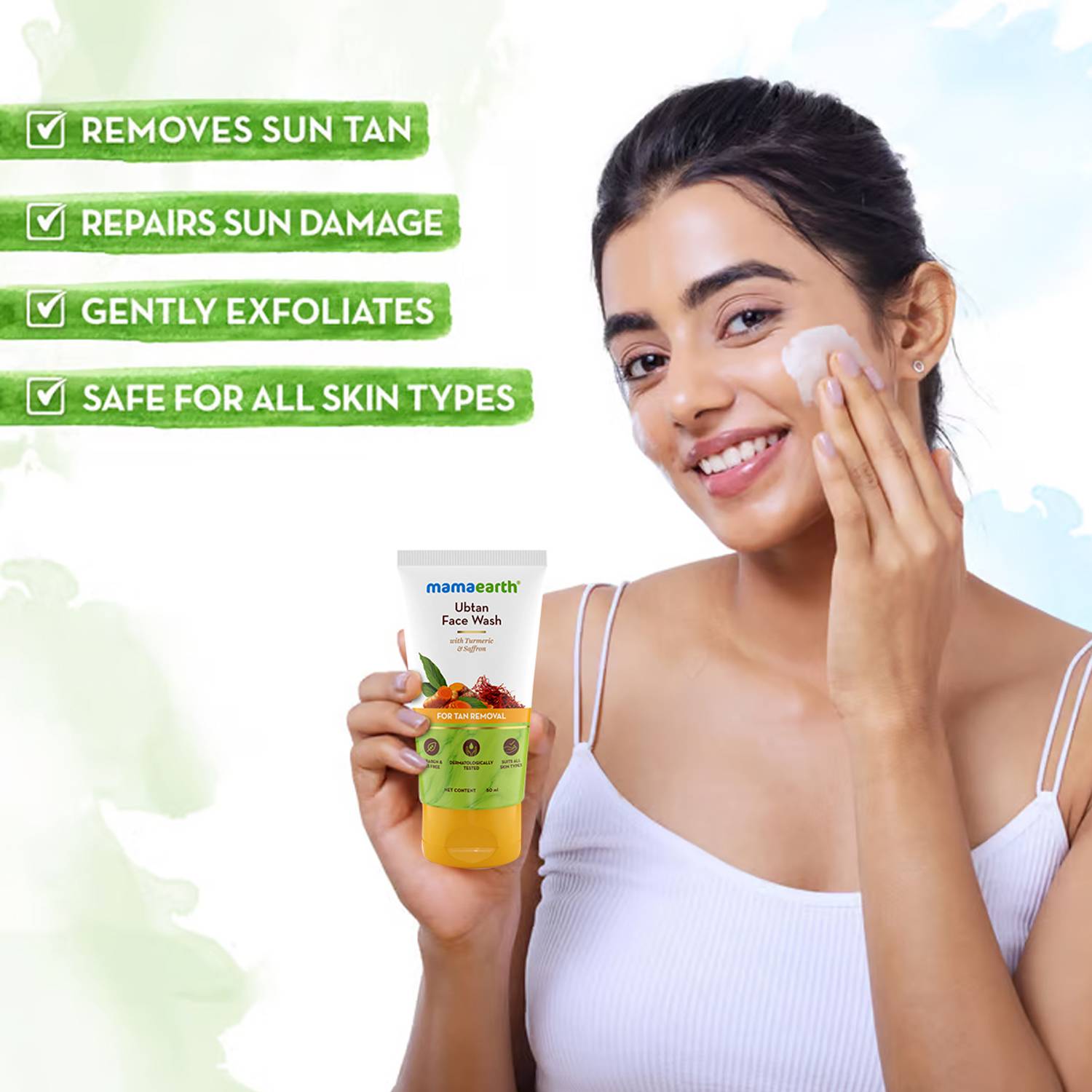 Mamaearth Ubtan Natural Face Wash with Turmeric & Saffron - Image 4