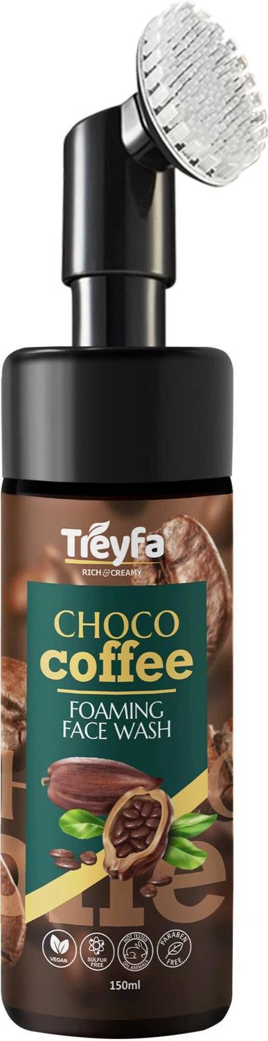 TREYFA Choco Coffee foaming face wash Anti aging, Deep exfoliatio