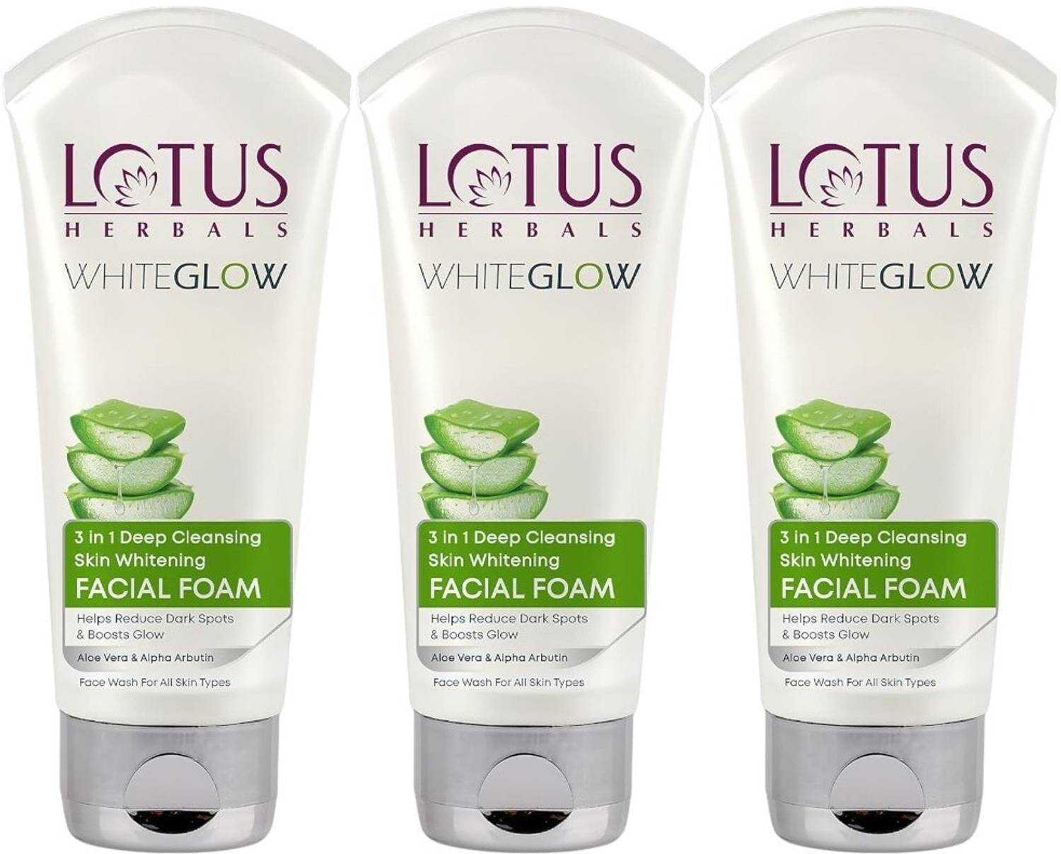 LOTUS HERBALS WG 3-In-1 Deep Cleansing Skin Whitening Facial Foam