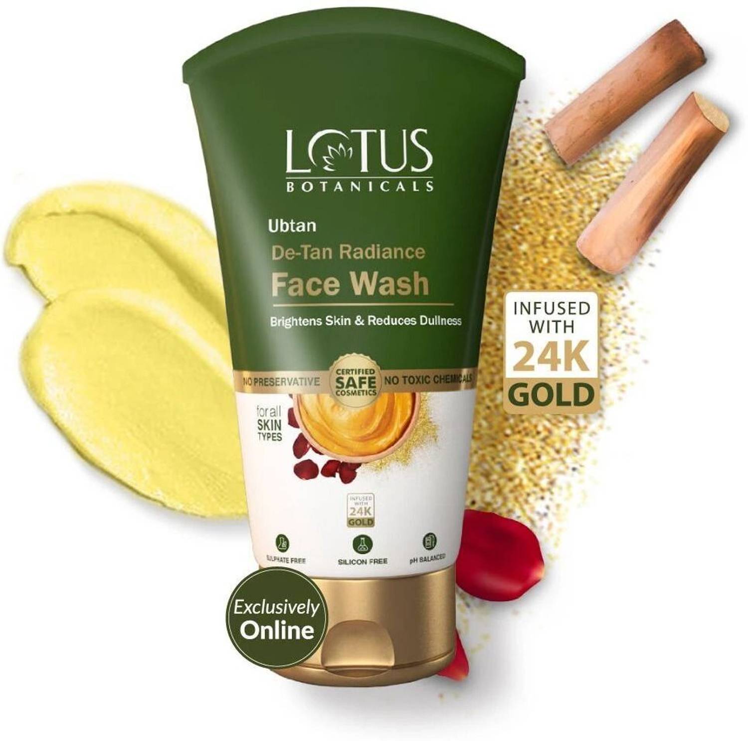 Lotus Botanicals Ubtan De-Tan Radiance Brightens Skin & Reduces