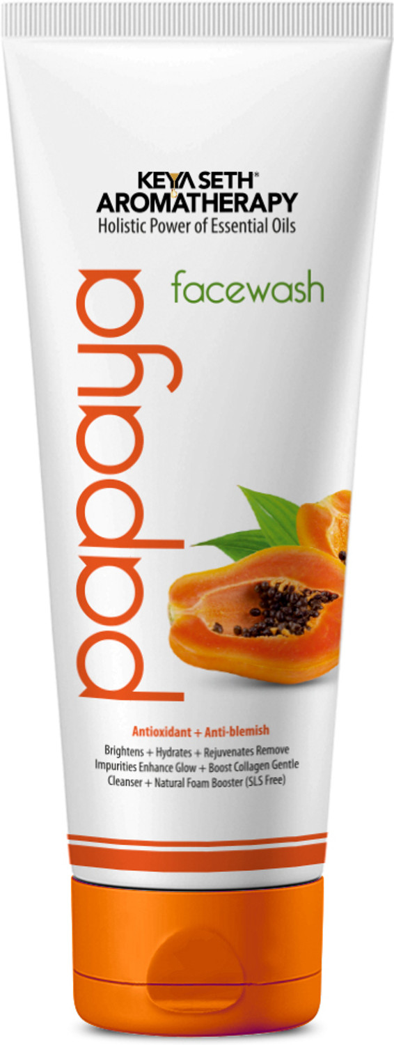 Image of KEYA SETH AROMATHERAPY Papaya Brightening & Anti Blemish, Enzyme + B5, For Men /Women Face Wash