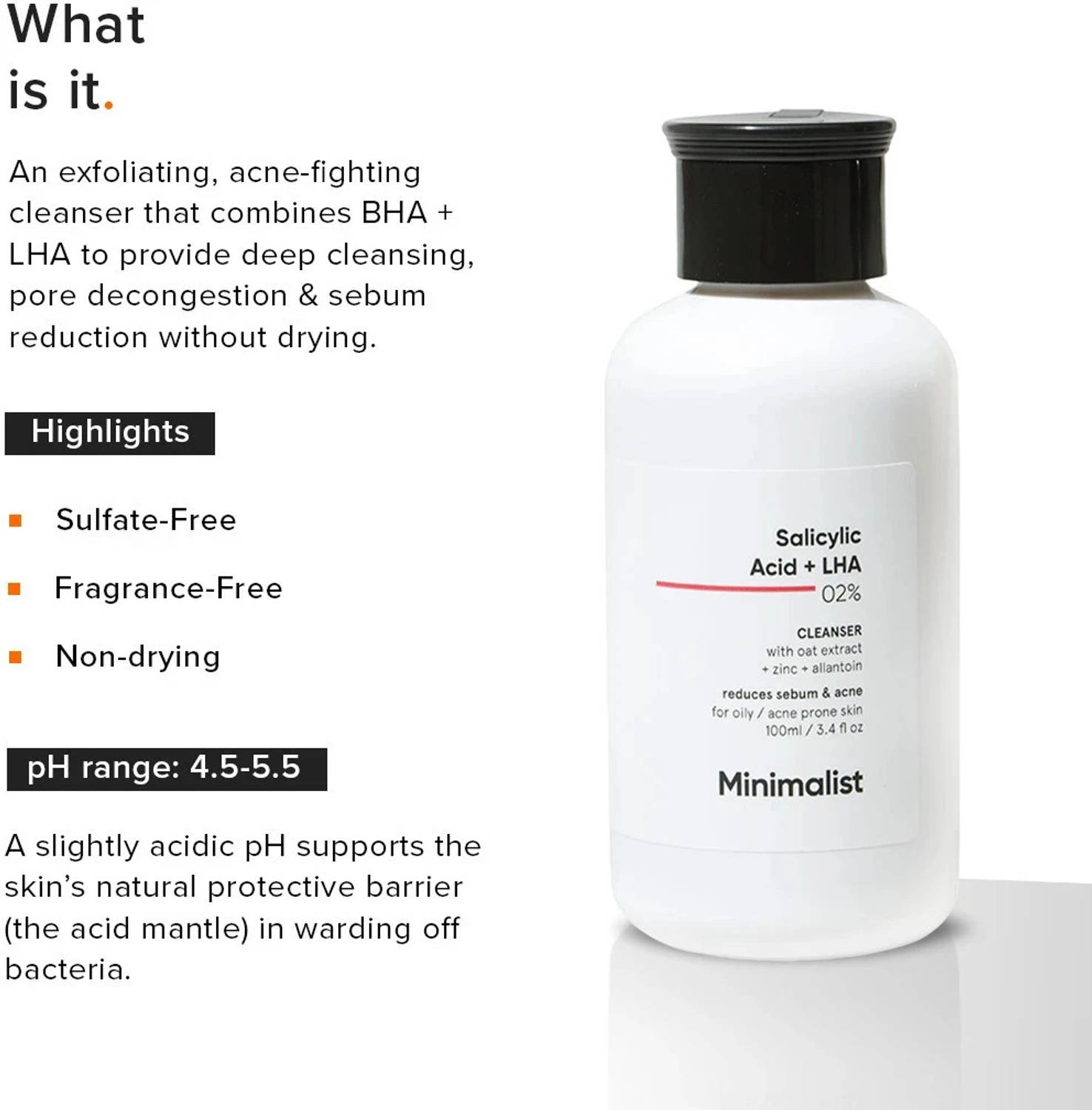 Minimalist 2% Salicylic Acid Face Wash 100ml - Image 2