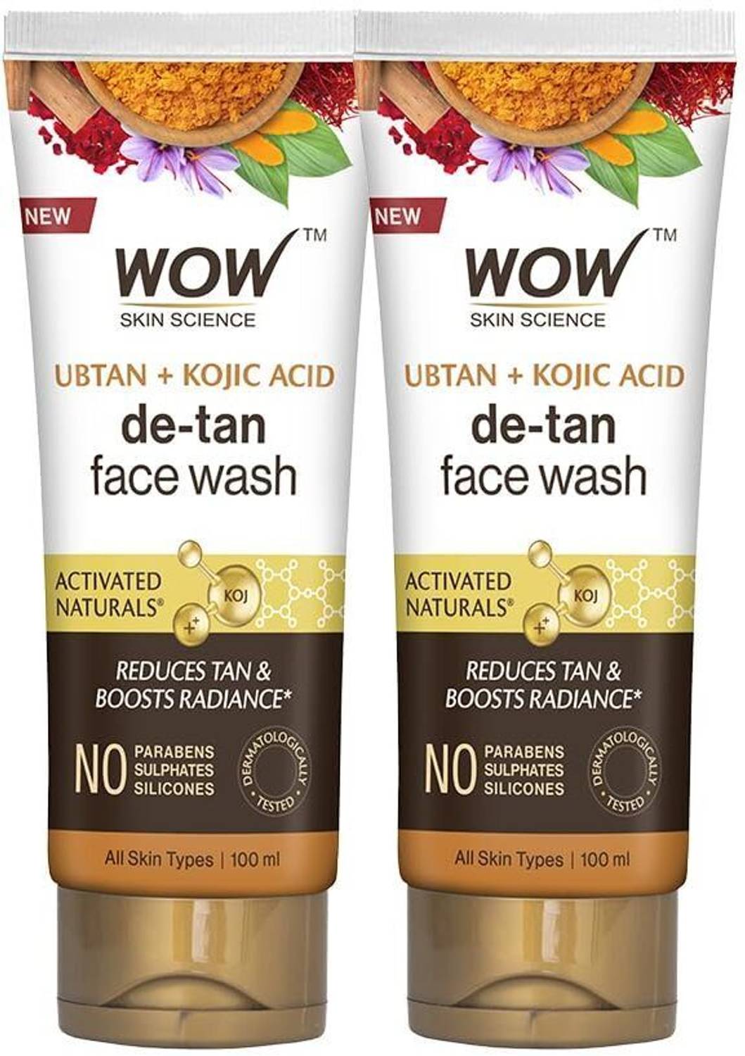 WOW SKIN SCIENCE Ubtan with Chickpea Flour, Turmeric, Saffron, A