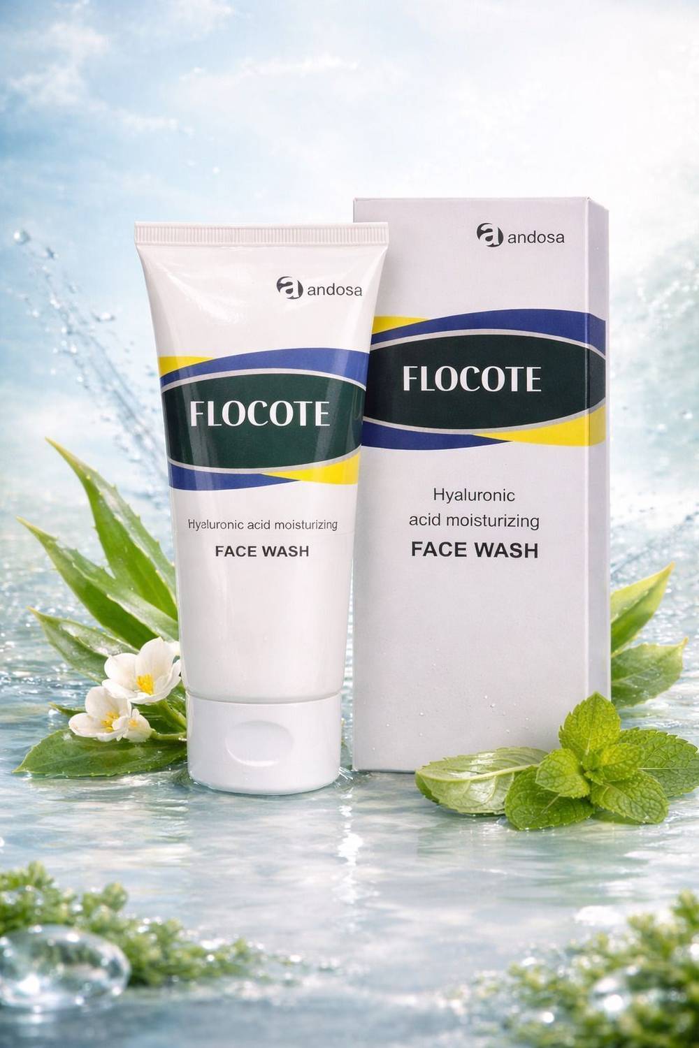 Andosa FLOCOTE MOISTURISING AND WHITENING Face Wash
