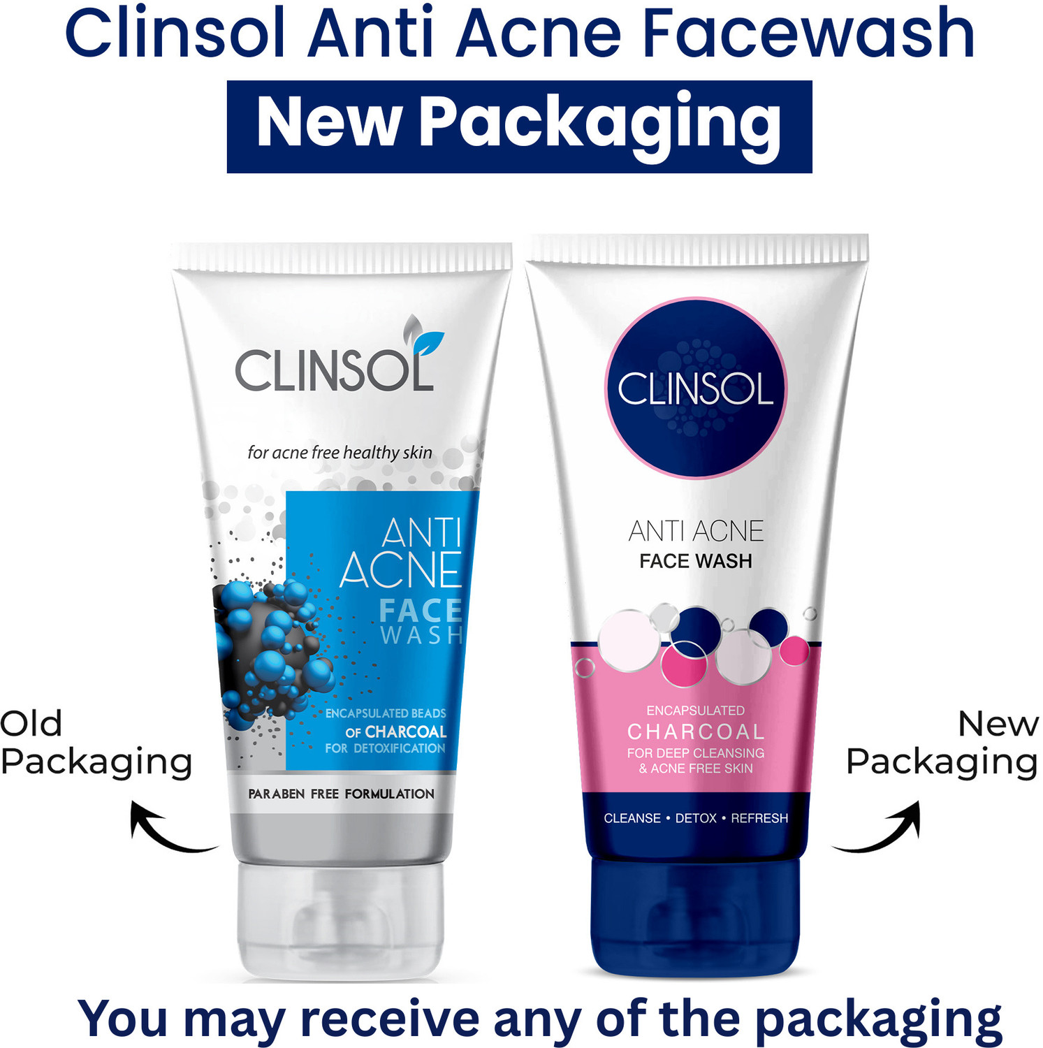 Image of Clinsol Anti-Acne Charcoal With Aloe Vera & Meadowsweet Extract | Paraben-Free Face Wash