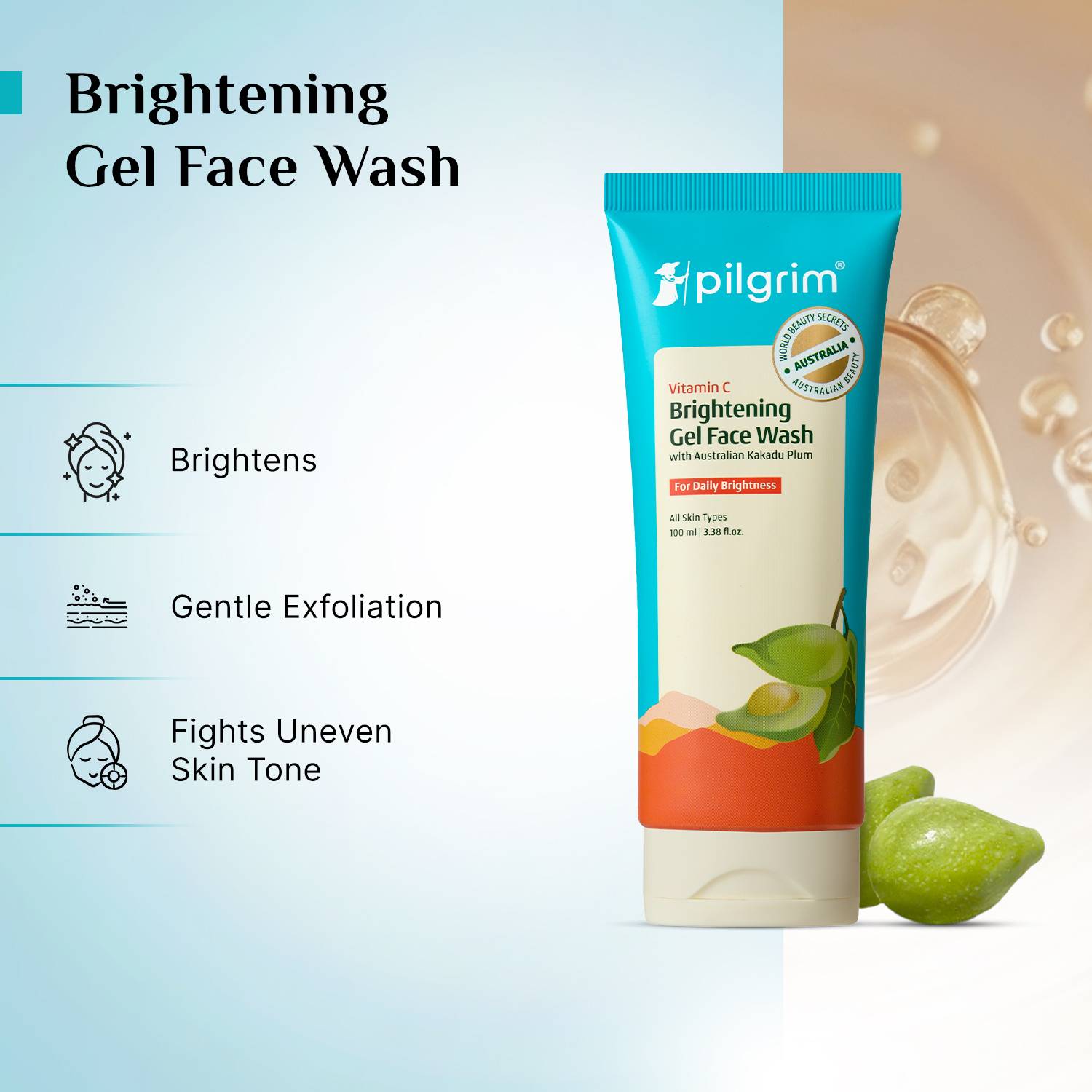 Pilgrim 10% Vitamin C Serum 30ml + Face Wash 100ml - Image 3