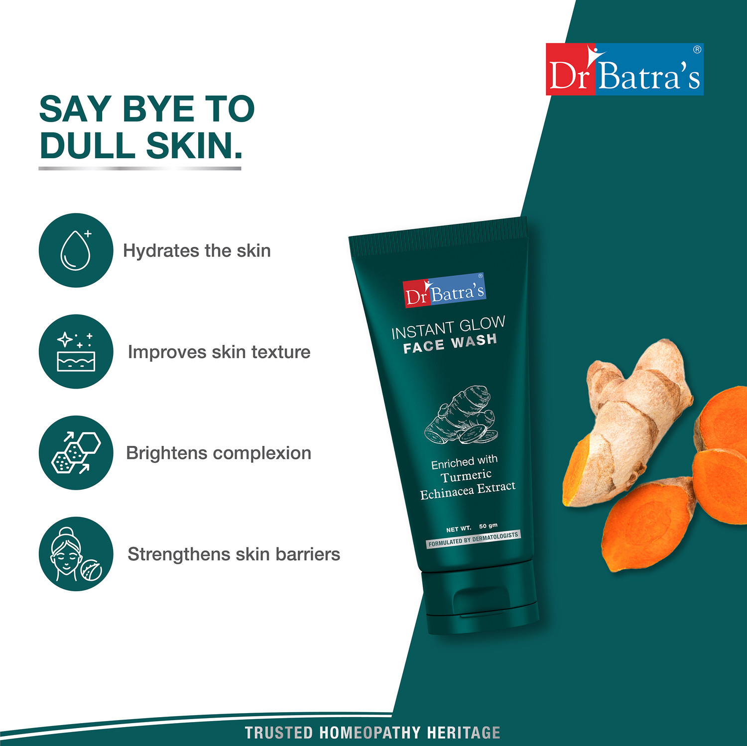 Image of Dr Batra's Instant Glow -Radiance Boosting Paraben & Sulfate Free Cleanser Unisex Face Wash