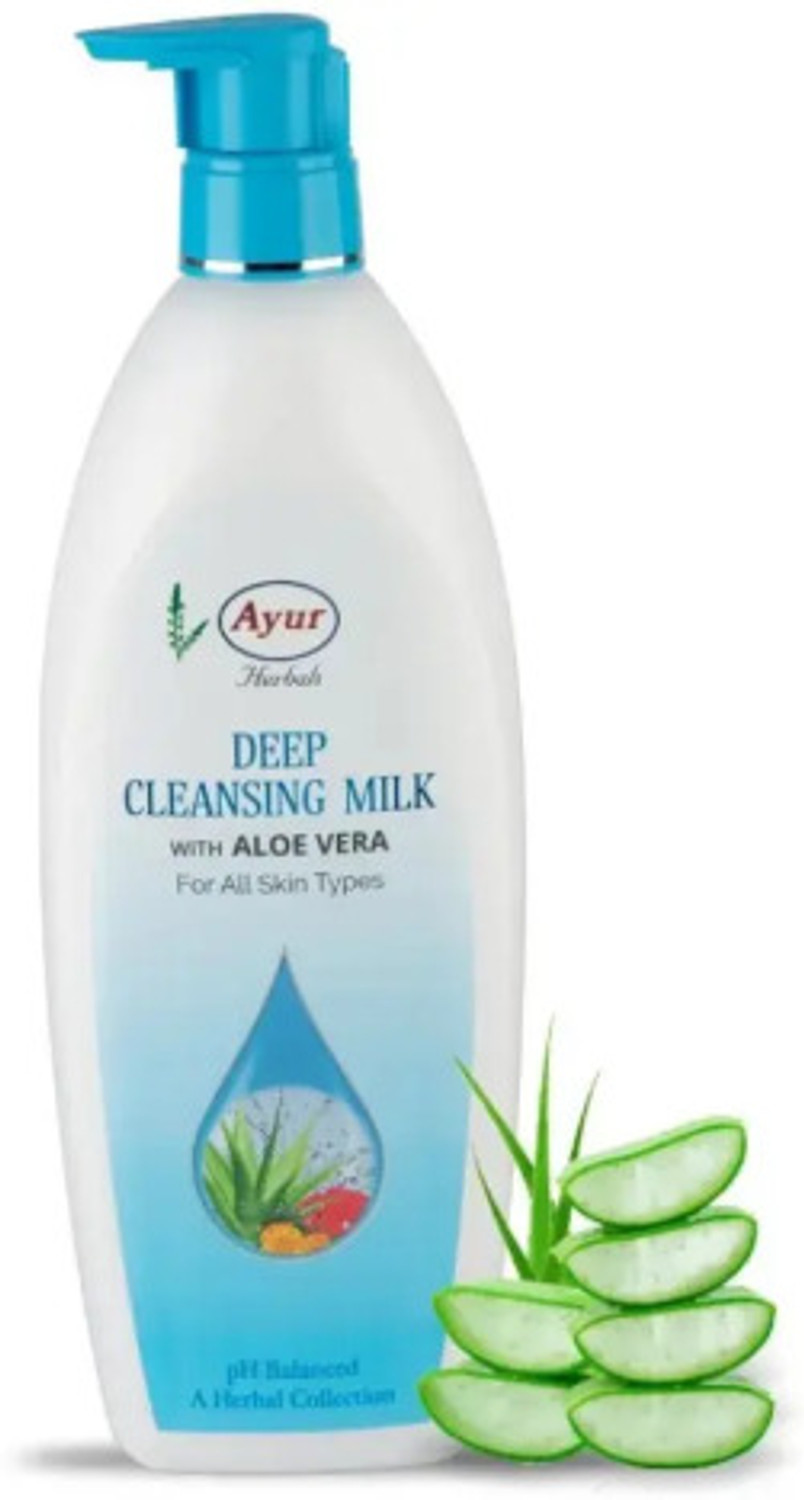 Image of AYUR HERBALS Deep Pure Cleansing Milk With Aloe Vera Face Wash