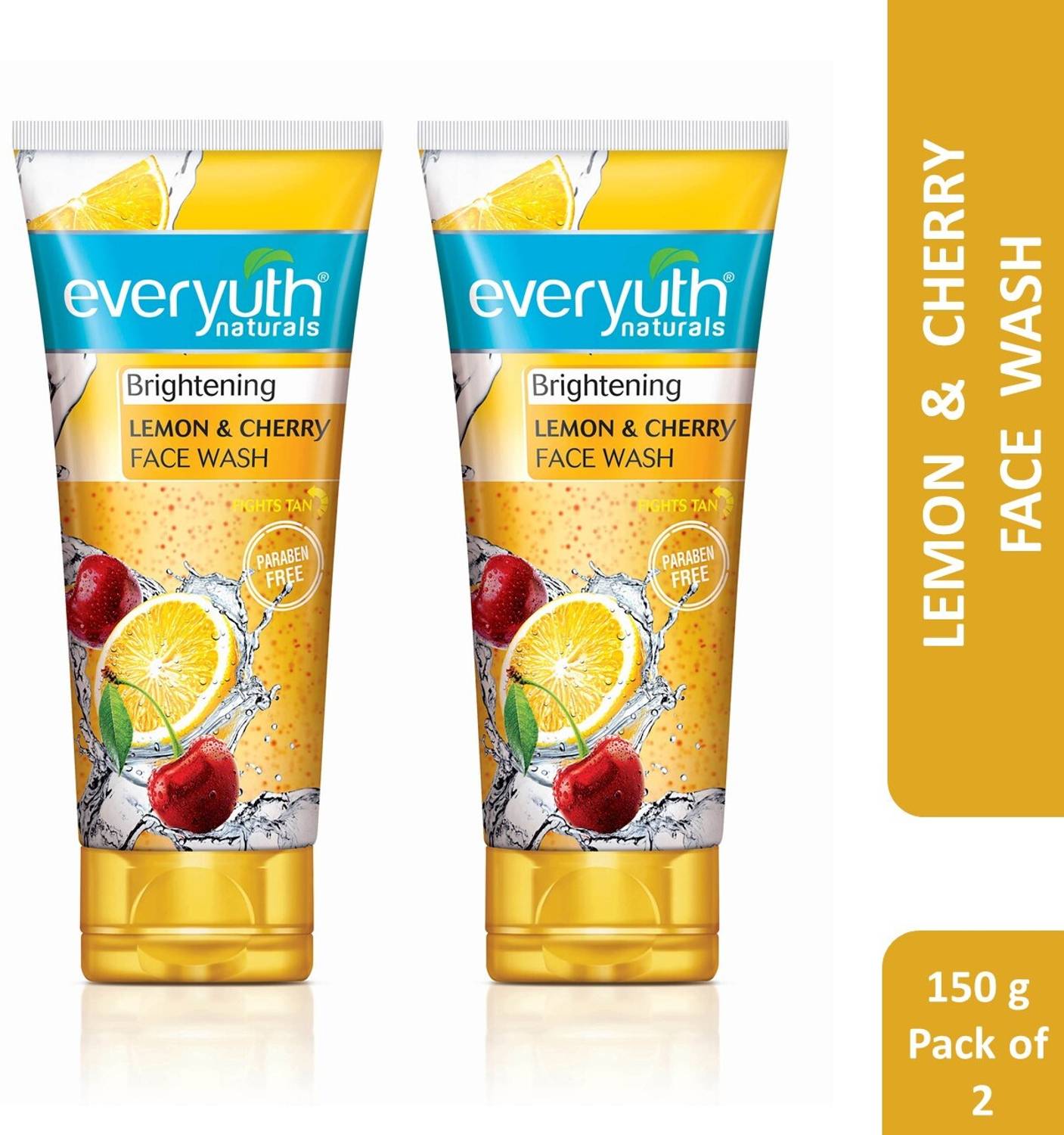 Everyuth Naturals Brightening Lemon & Cherry Deep Cleansing,Oil Control & Tan Reduction Face Wash