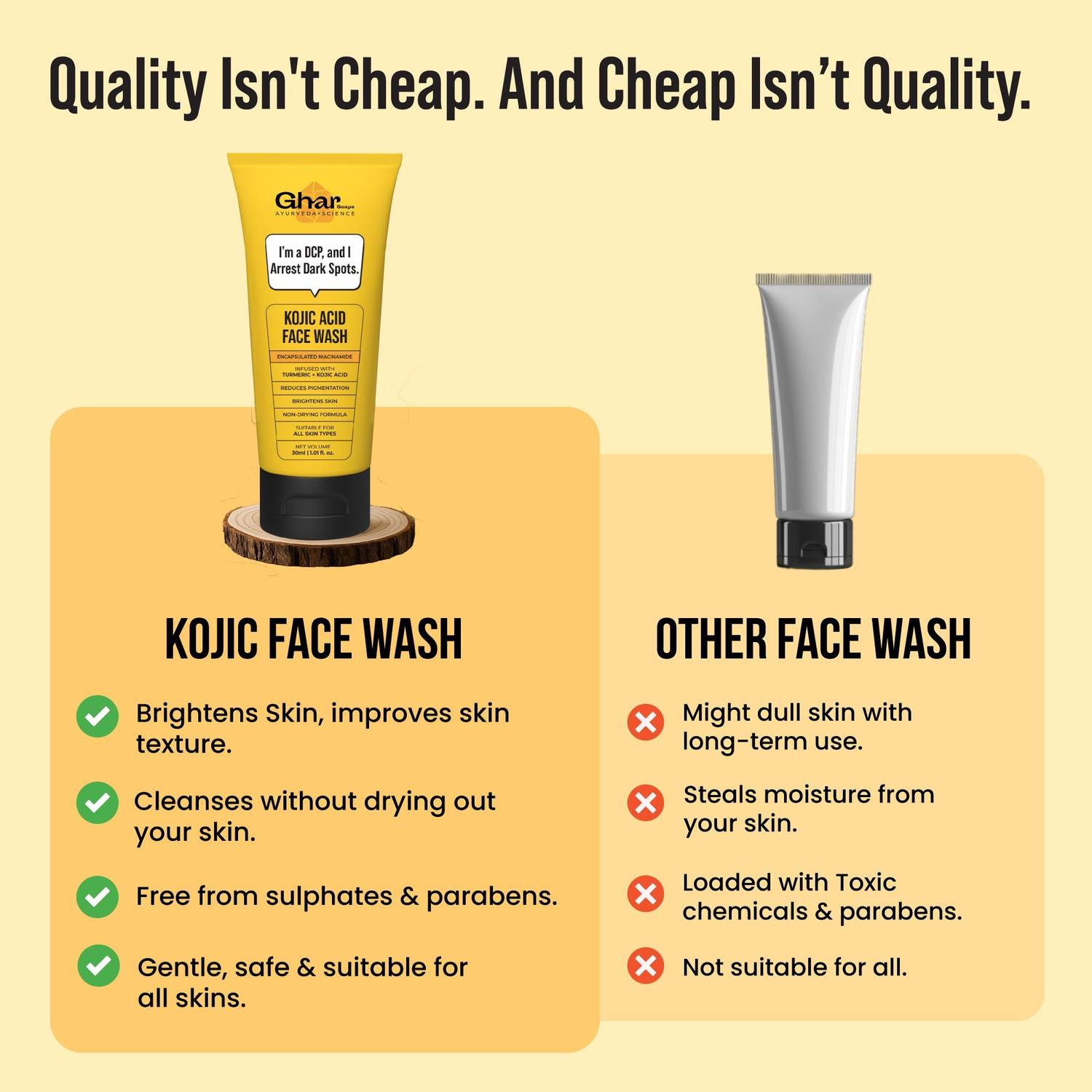Ghar Skin Lightening Face Wash with Kojic Acid + Turmeric - Image 4
