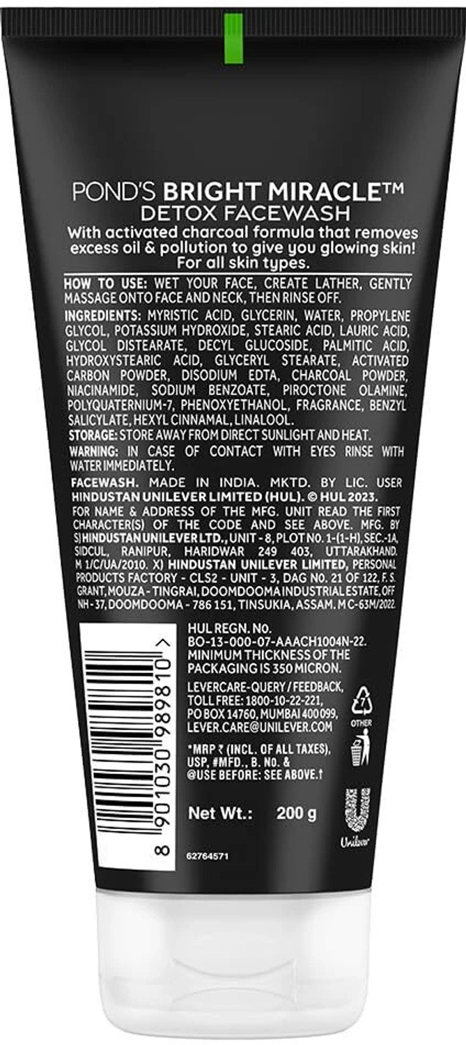 Image of POND's PURE DETOX FACE WASH 200GM PACK OF 1 Face Wash