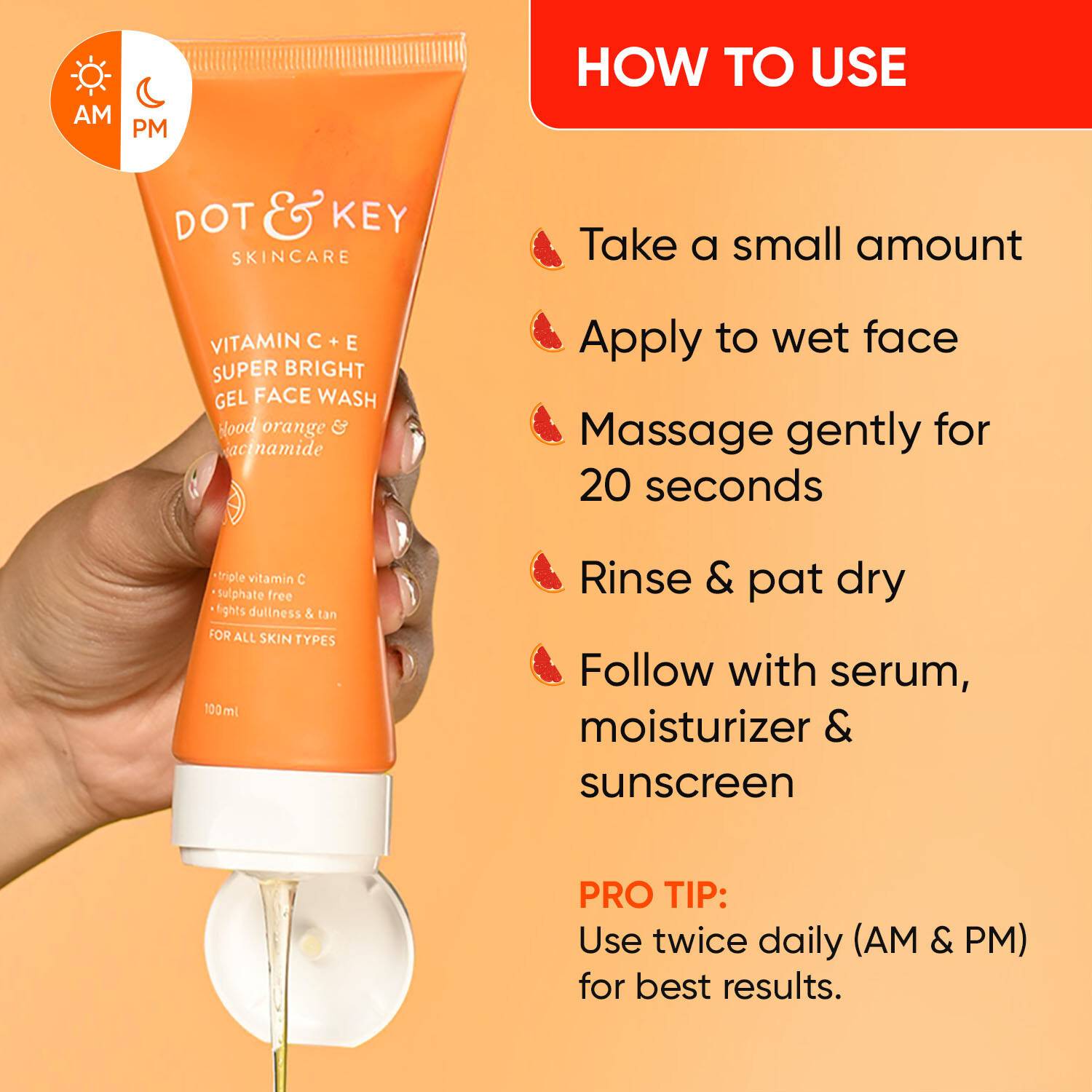 Dot & Key Vitamin C+E Super Bright Gel Face Wash Pack of 3 - Image 5