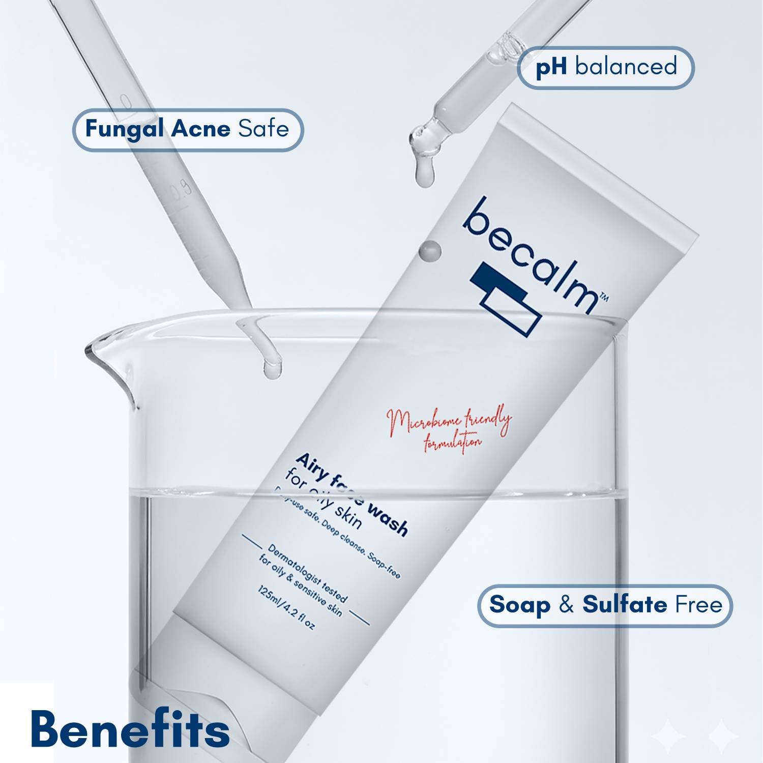 Becalm Airy Face Wash for Oily Skin 125 ml - Image 4