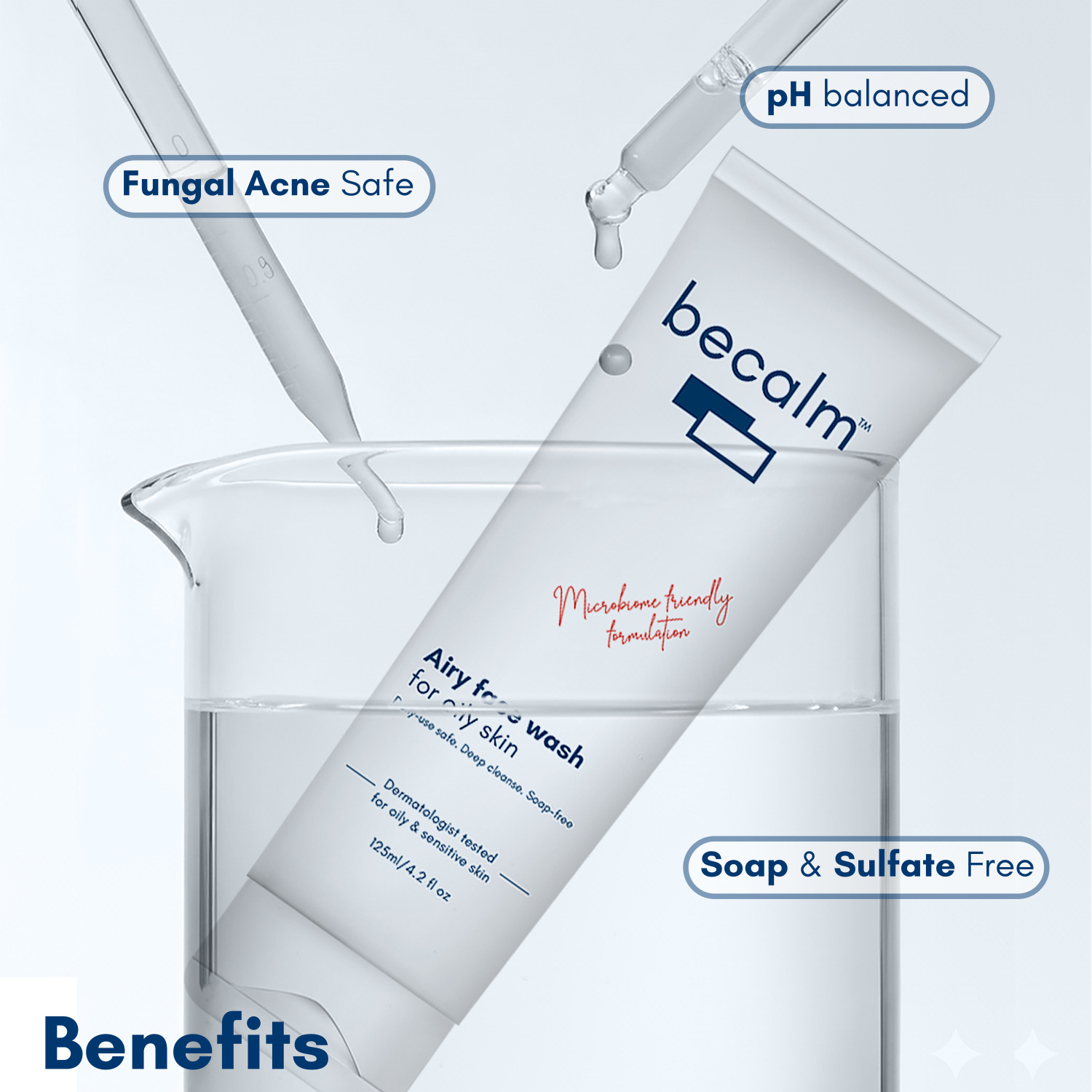 Image of Becalm Airy face wash for oily skin Face Wash