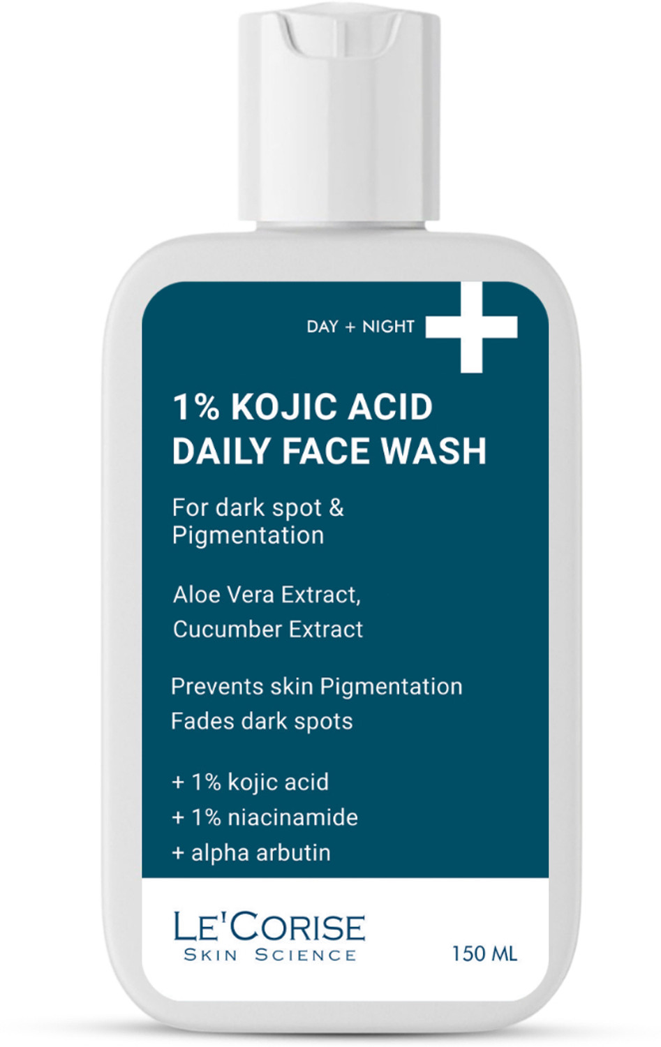Image of Le'Corise 1% Kojic Acid with Niacinamide & Alpha Arbutin For Dark Spots, Blemishes & Pigmentation Face Wash