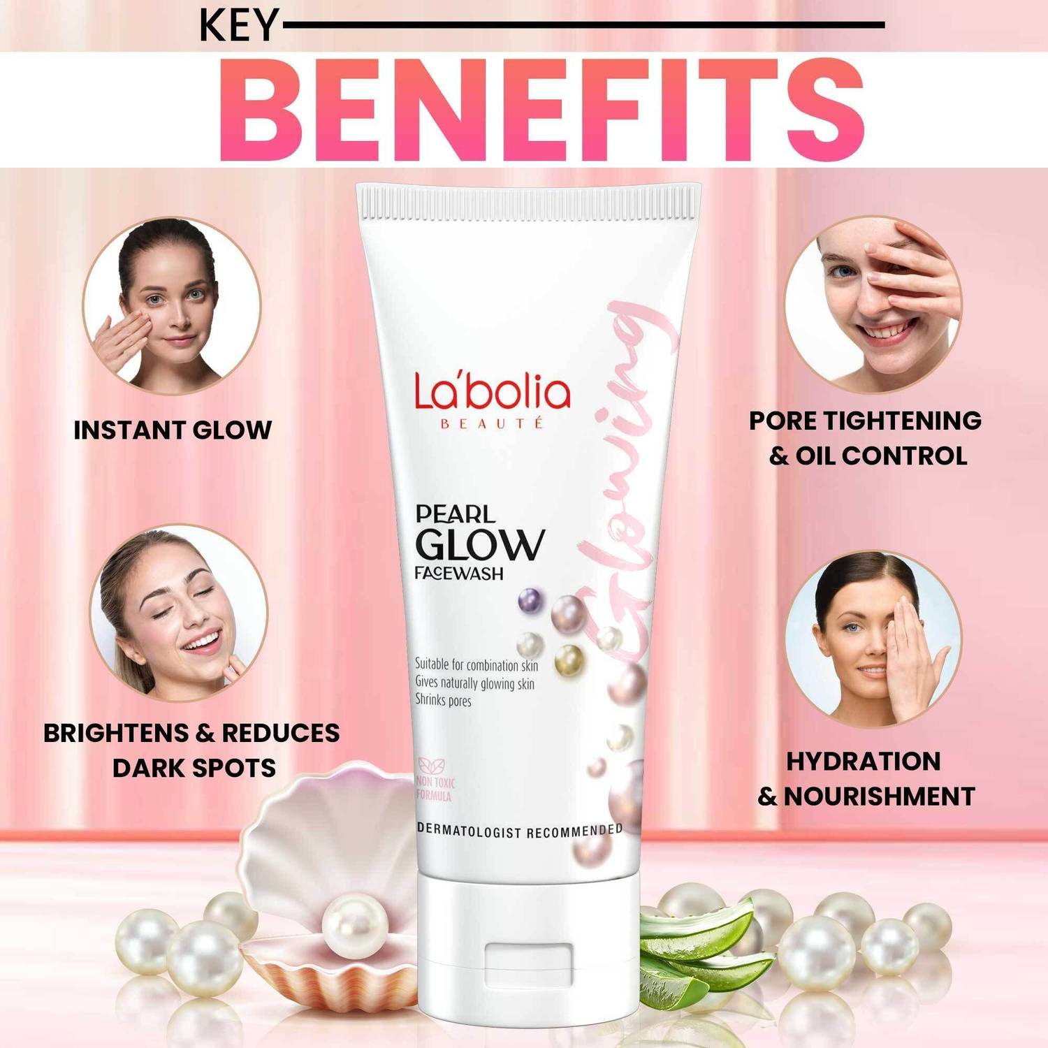LABOLIA Remove Tanning Pearl Glow Face Wash (Pack of 3) - Image 4