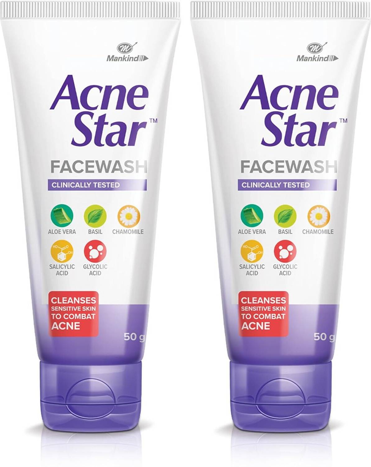 acnestar Acne star Man kind Unisex - (50 g,*2 Pc) Face Wash (100