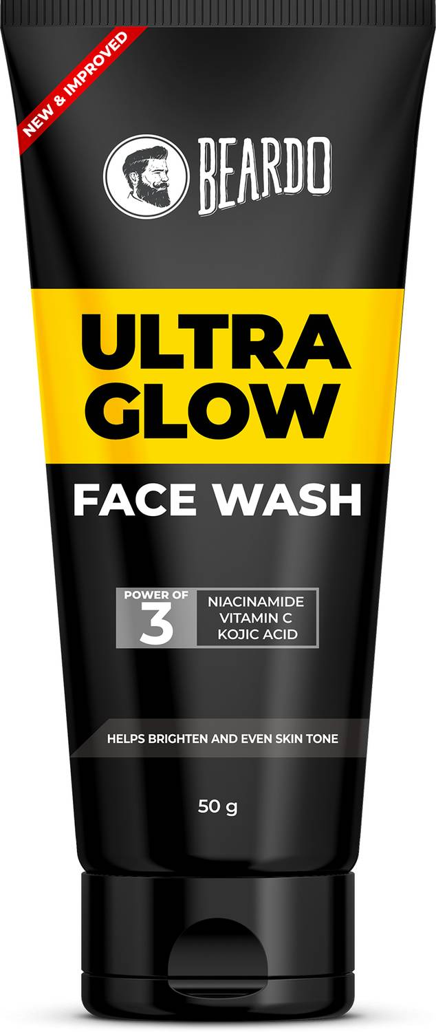 BEARDO Ultraglow Face Wash 10% Niacinamide, Vitamin C, Kojic Acid - Image 1