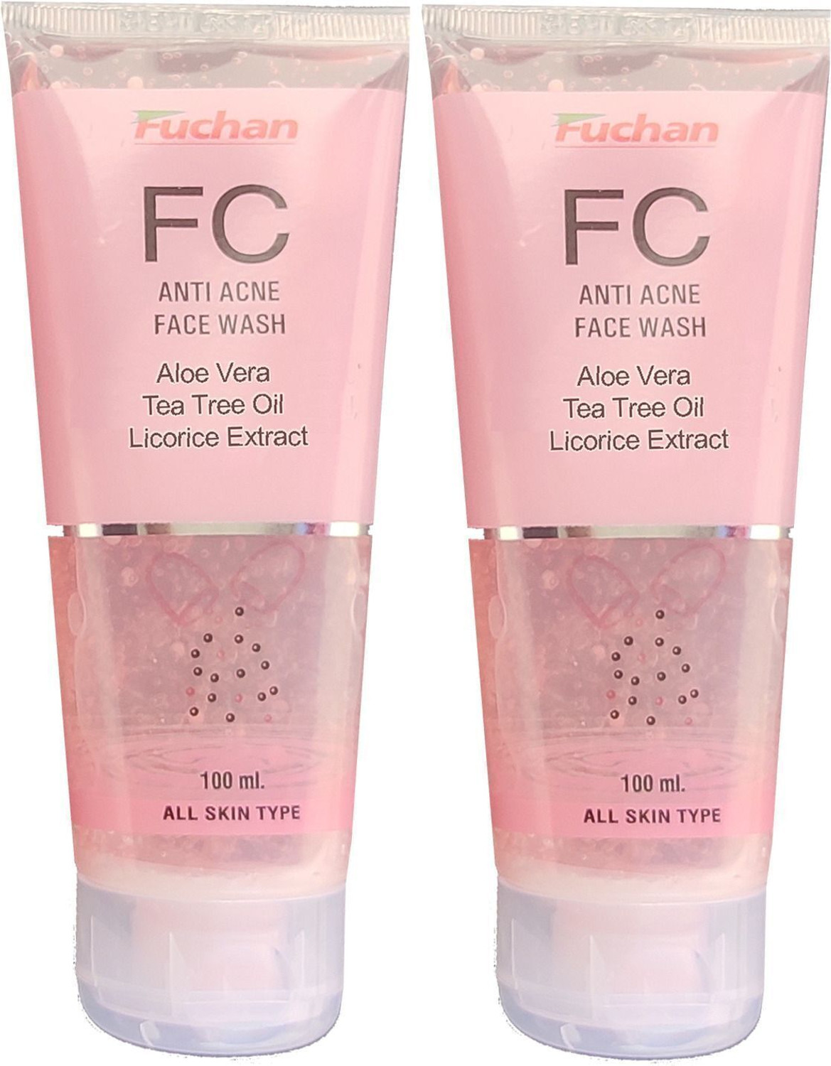 Fuchan Facesh Oil SKin, Dry Skin and For Pimple And Acne Prone Skin (Pack of 2 Facewash) Face Wash
