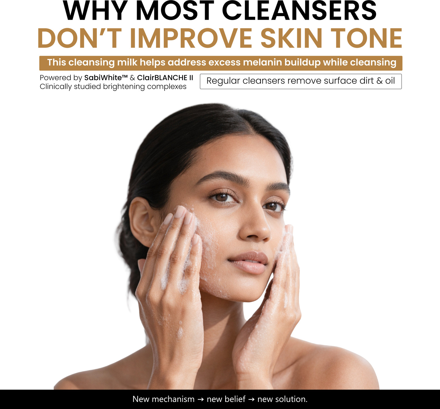 Image of PERSONAL TOUCH SKINCARE Milky Face Cleanser for Men & Women 50ml Salicylic Acid, Niacinamide & Tea Tree Face Wash