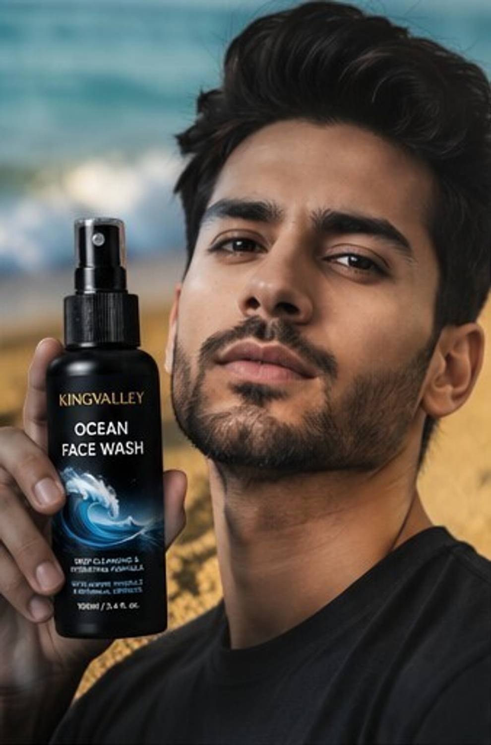 KINGVALLEY Ocean for Men, Fights Acne & Pimple, Skin Brightening, All Skin Types Face Wash (100 ml) deal from flipkart
