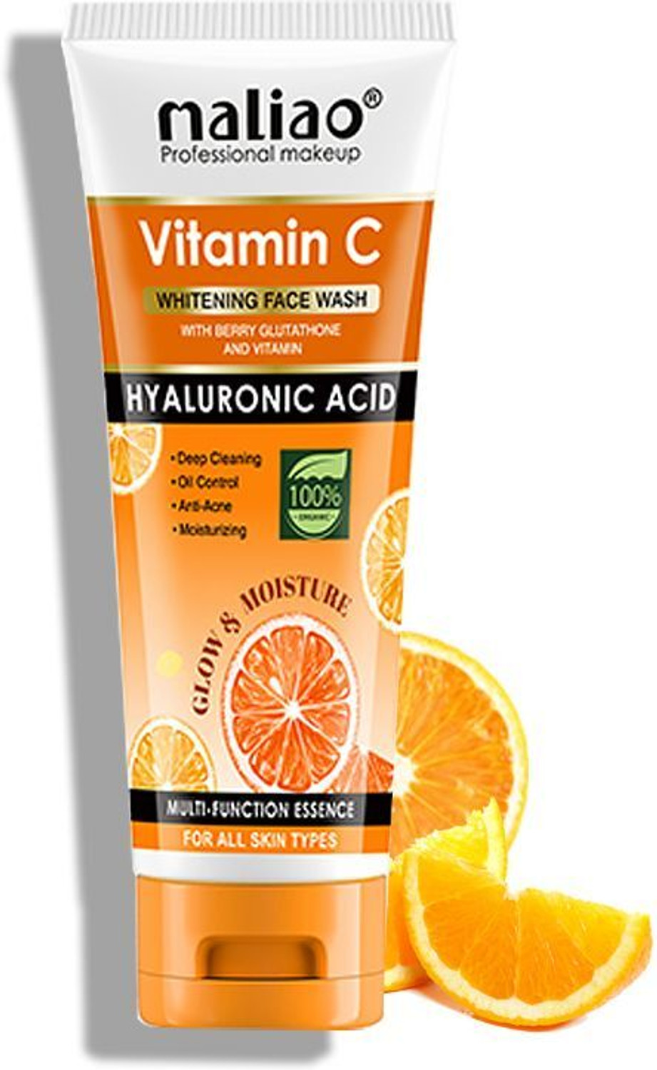 Image of maliao Vitamin C Whitening with Berry Glutathione & Hyaluronic Acid for Glowing Skin Face Wash