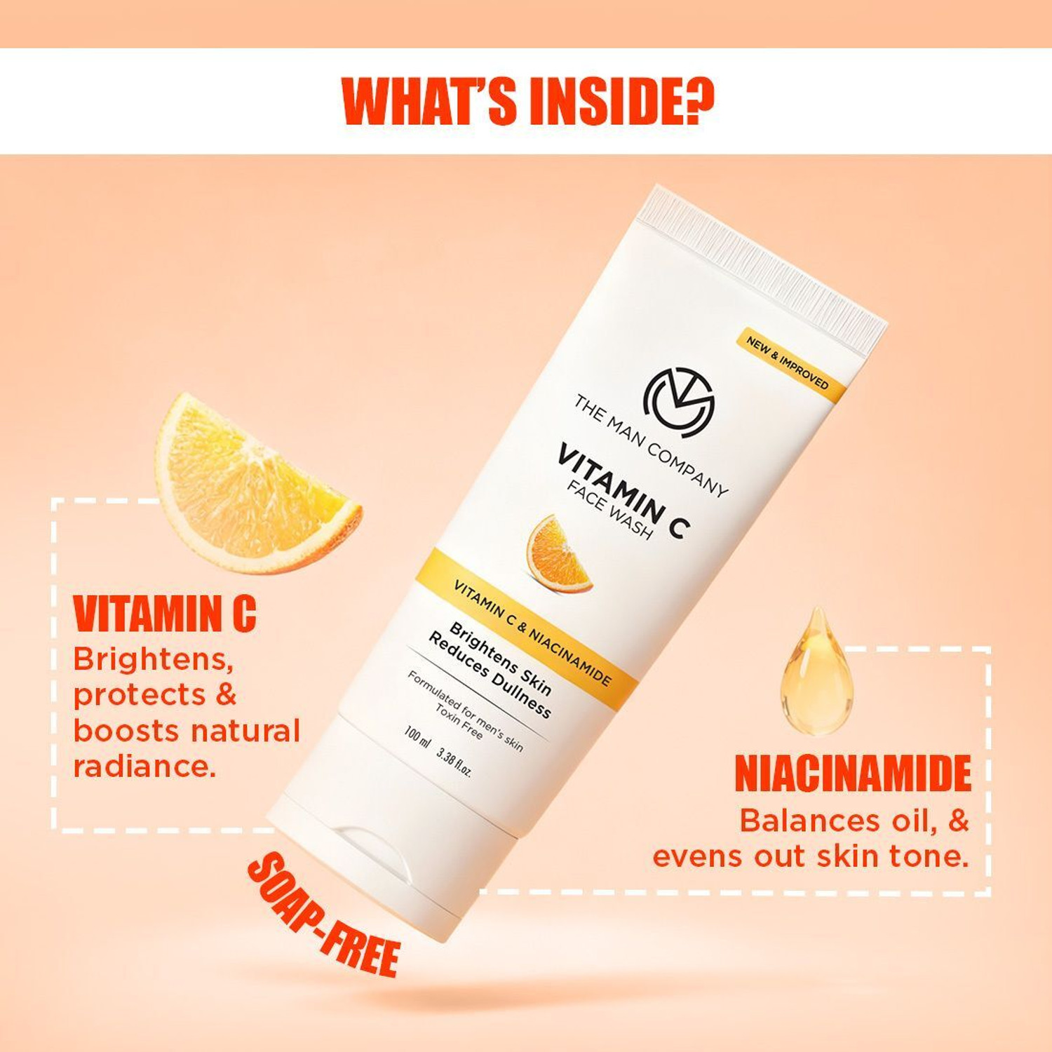Image of THE MAN COMPANY Vitamin C + Niacinamide Skin Brightening Vitamin C for Men Face Wash