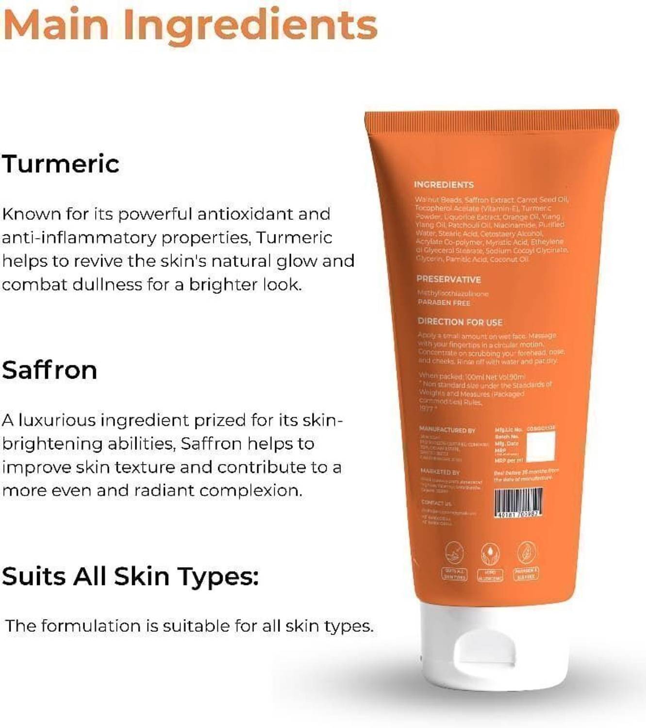 dr.kiha Turmeric & Saffron Face Wash - Image 2