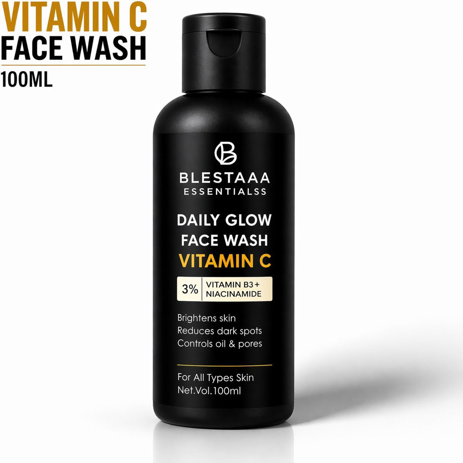 Image of blestaaa essentialss Vitamin C Glow & Nourish With Niacinamide | Vitamin E Men & Women All Skin Types . Face Wash