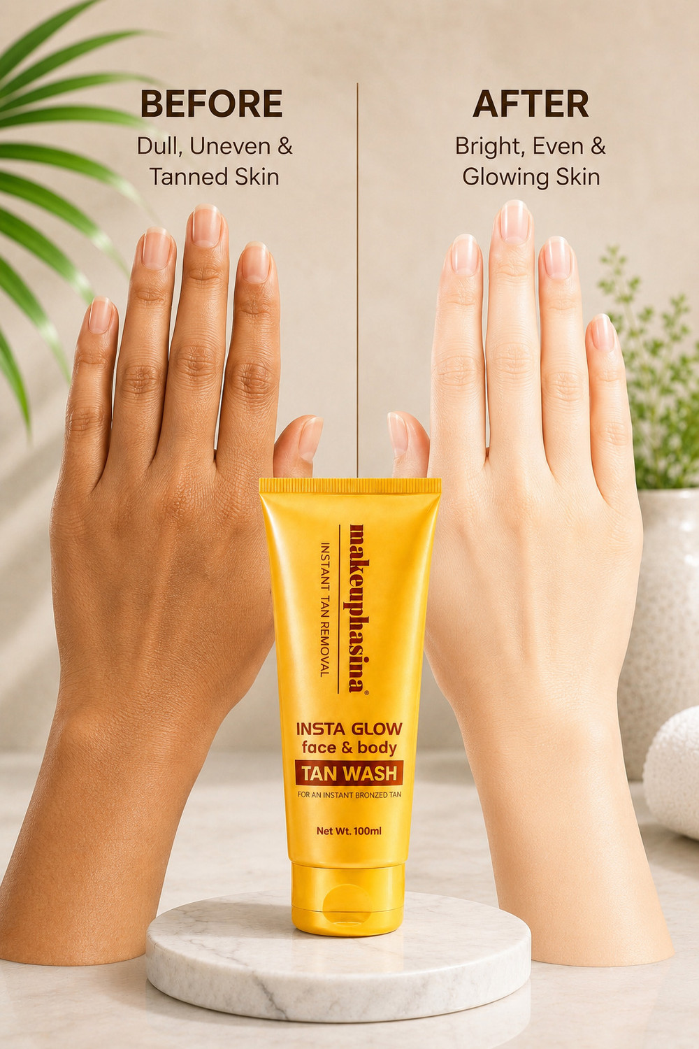 Image of Makeuphasina Insta Glow Tan Wash Face Wash