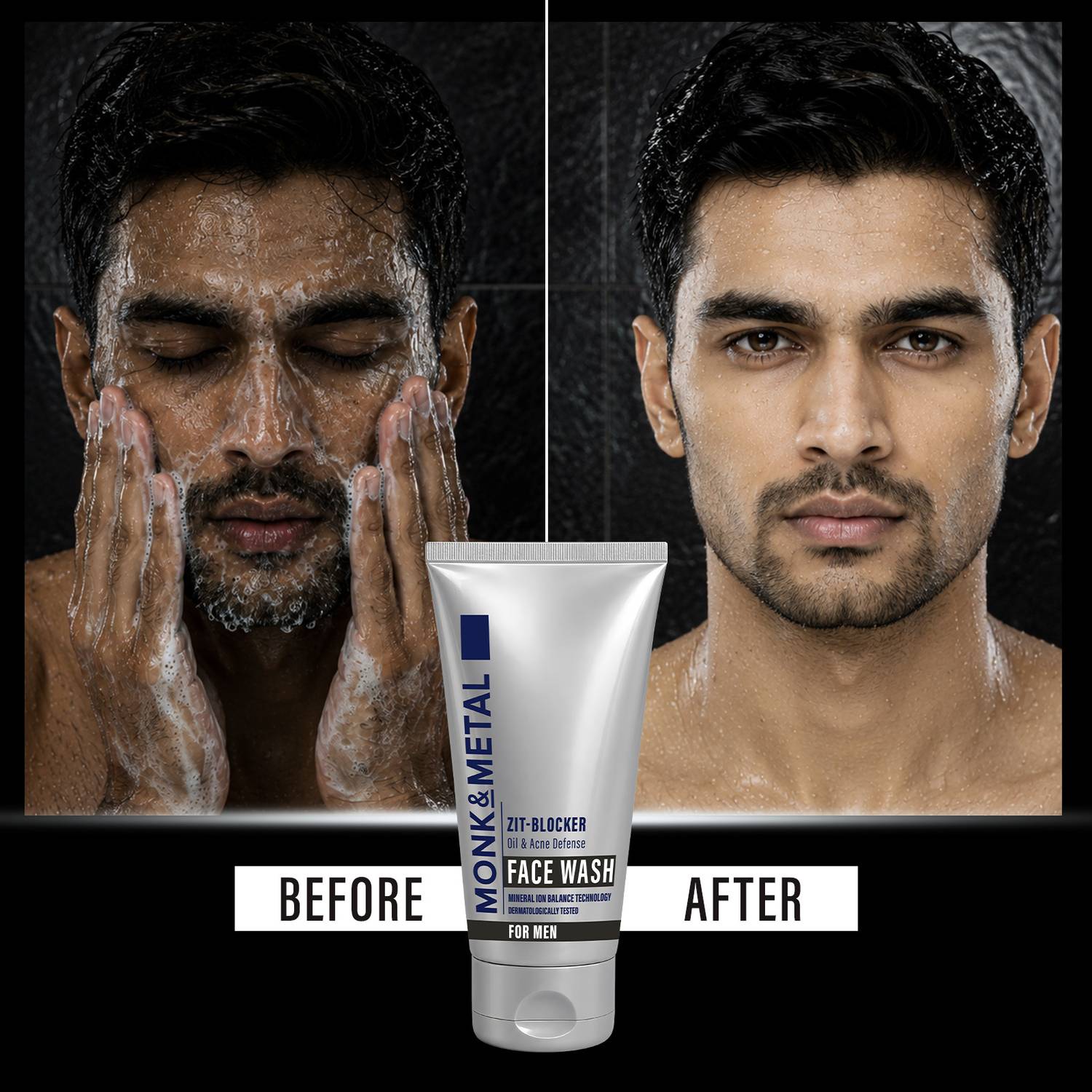 MONK&METAL Zit Blocker Acne & Oil Control Face Wash - Image 4
